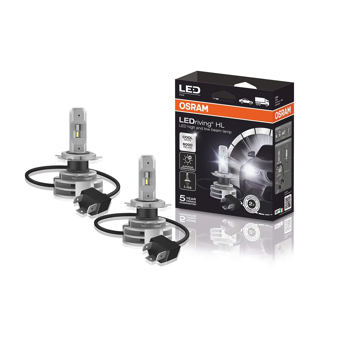 OSRAM LEDriving HL - Proiettore LED Off-Road, Ultima Generazione, Per proiettori per sostituire le lampade alogene convenzionali, 9726CW, 12/24V, Bianco Freddo, Set di 2