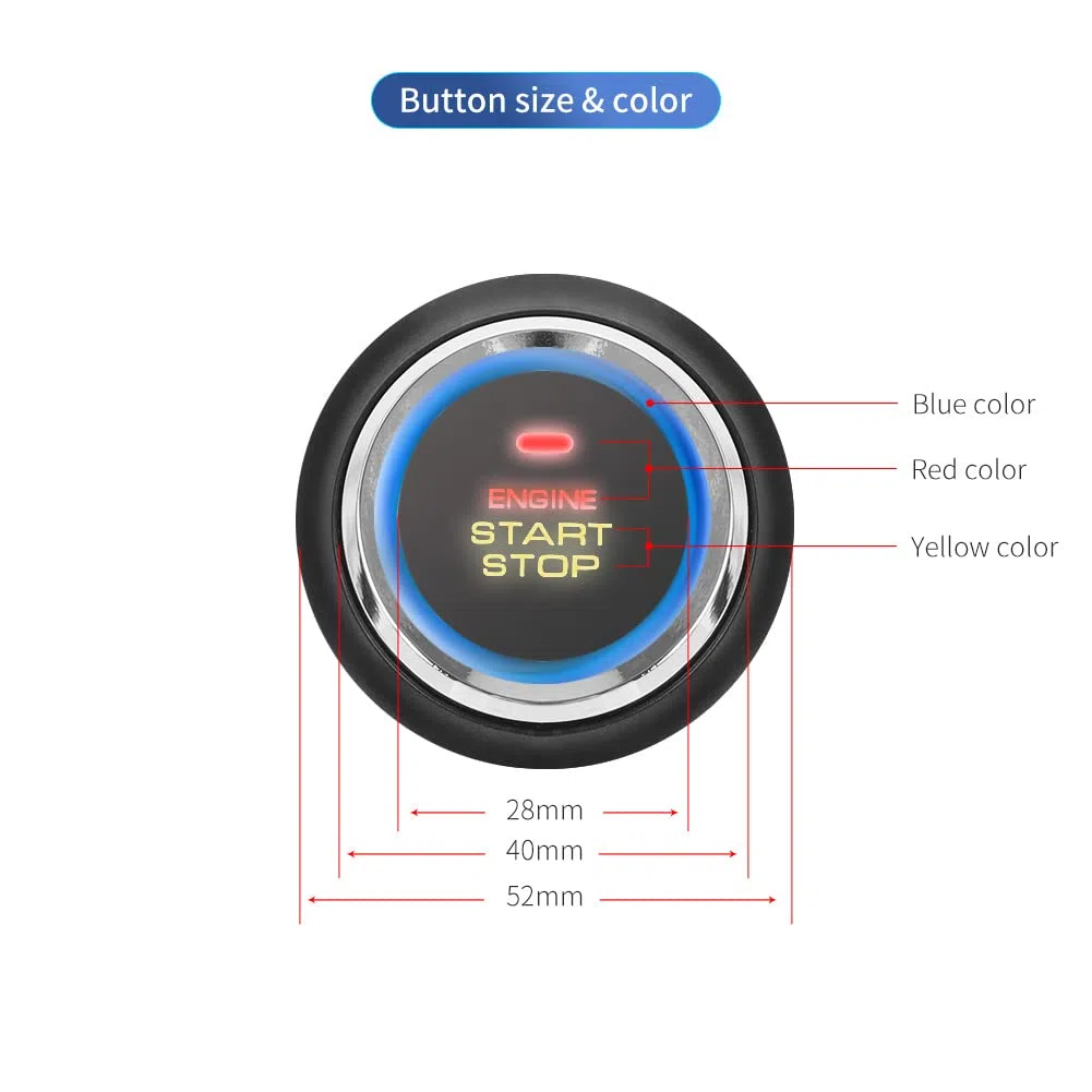 EASYGUARD EC003-NS PKE allarme auto di prossimità Ingresso Push Start Pulsante Avvio Motore remoto Avviso Shock Allarme Avviso DC12V