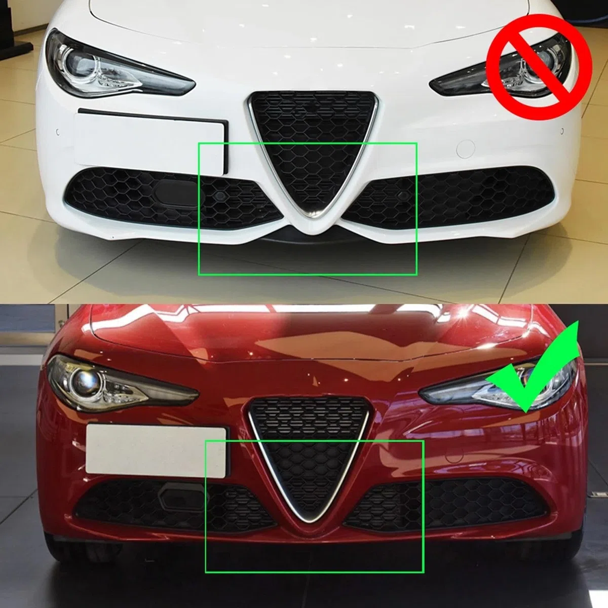 Spoiler paraurti anteriore per Alfa per Romeo per Giulia 952 2015-2024, lama di protezione inferiore per carrozzeria Kit spoiler anteriore(Nero lucido)