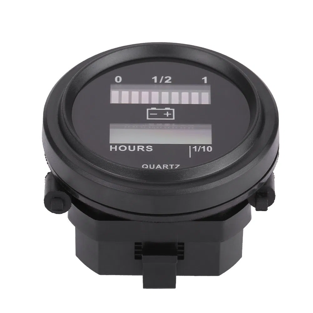 12 V/24 V/36 V/48 V/72 V Misuratore di ora con batteria a LED per carrello – Flash LED, grafico a barre LED a 10 segmenti, alta affidabilità, ampia gamma operativa