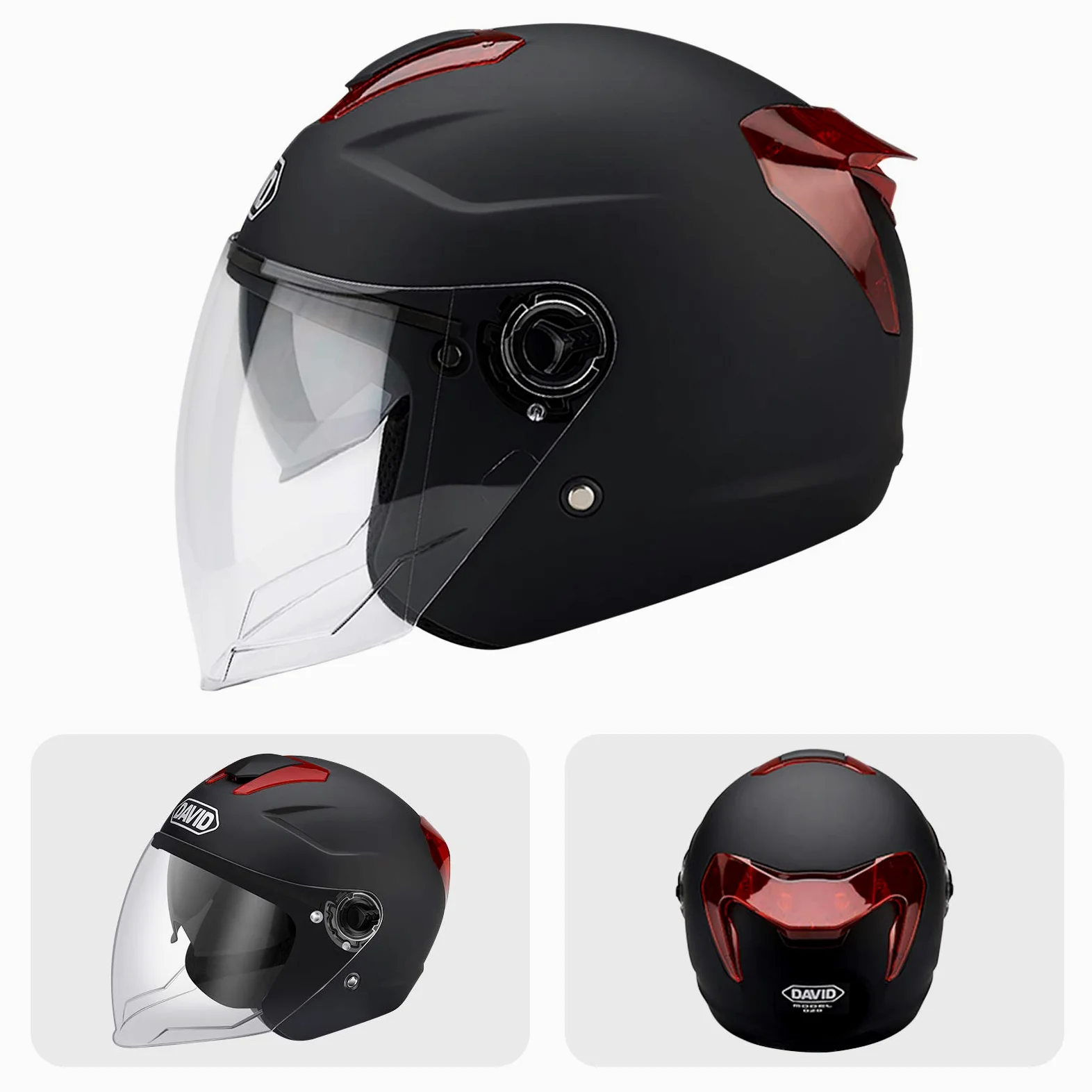 Galatée Casco Per Adulti Con Doppia Visiera. Calotta Rigida In Abs, Strato Tampone In Eps Ispessito, Fibbia a Sgancio Rapido a 7 Sezioni, Fori Di Ventilazione Anteriori e Posteriori