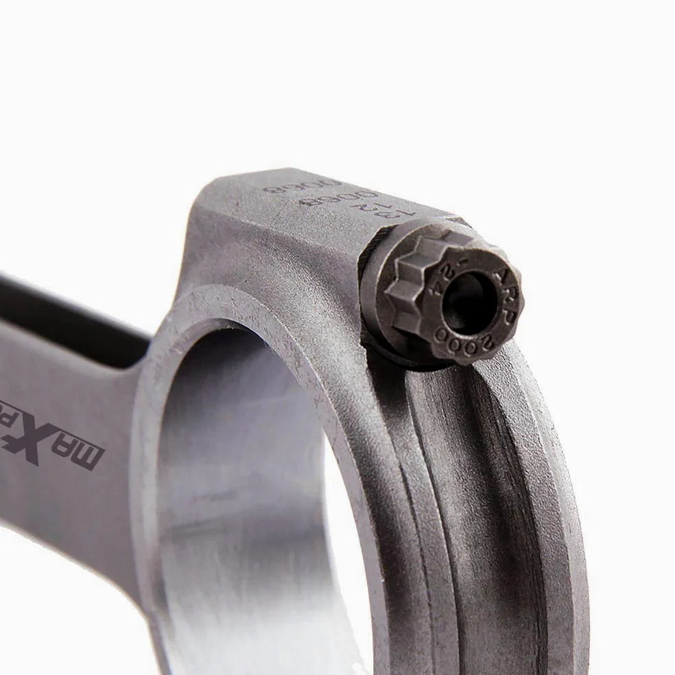 maXpeedingrods 2 Pezzi 130mm Bielle H-Fascio Connecting Rods Forgiato per Fiat 500 Old Model 2 Cylinder con Rod + ARP 2000 5/16" Bulloni [EU Stock]