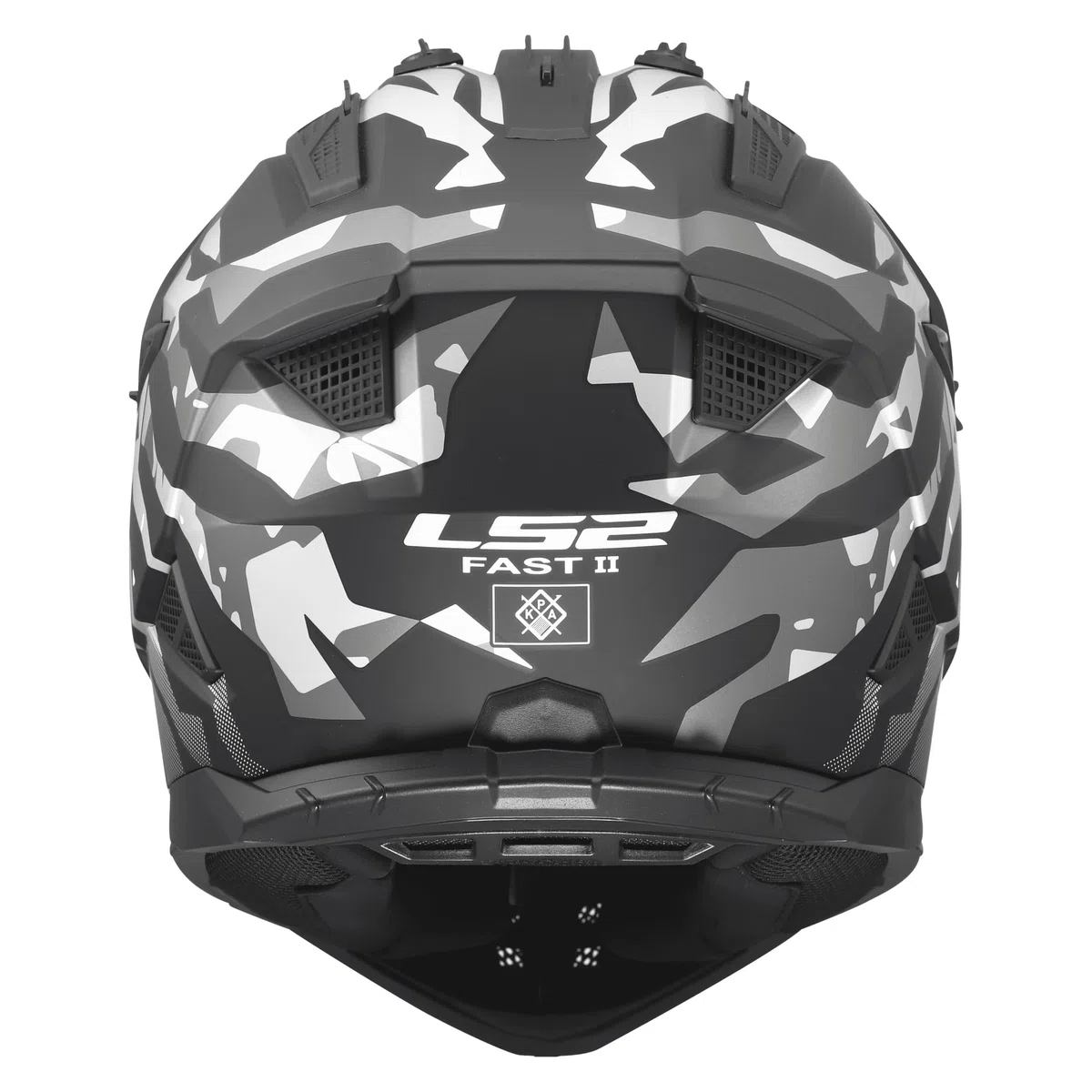 LS2, Casco Moto Cross FAST II GROTESK Black Grey, XS