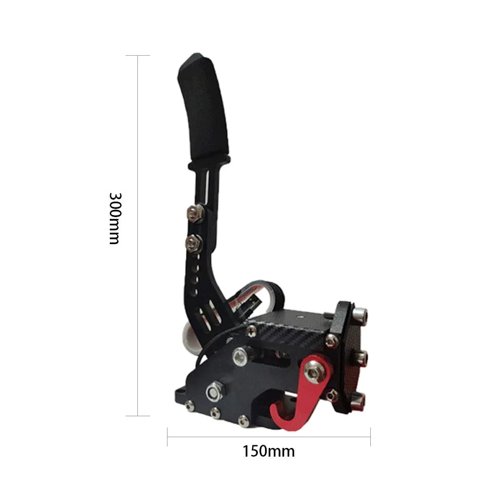 CVERY Freno a Mano Drift USB 14 Bit per Racing Games G25/27/29 T500, Drift Universale Regolabili in Altezza con Sistema Windows - Nero, Free Size