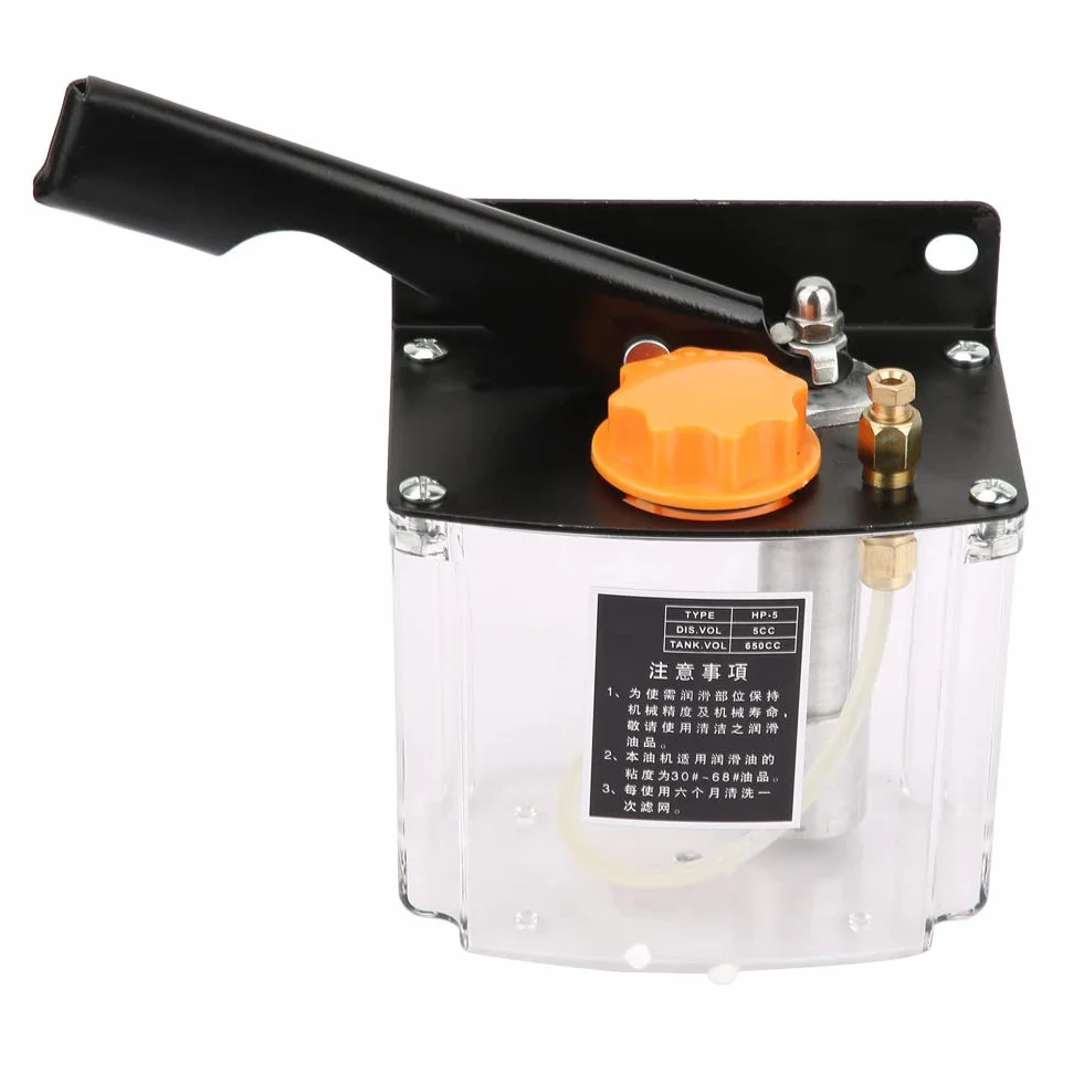 Pompa di lubrificazione manuale, pompa di lubrificazione a mano sinistra -5L 650CC per macchine utensili CNC, centro di lavoro, linea di produzione