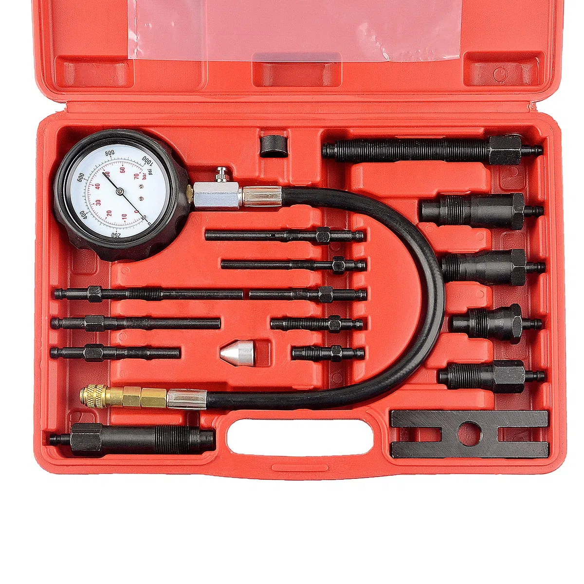 Dayuan, Kit di strumenti tester per compressione, motore diesel, per auto, 17 pezzi