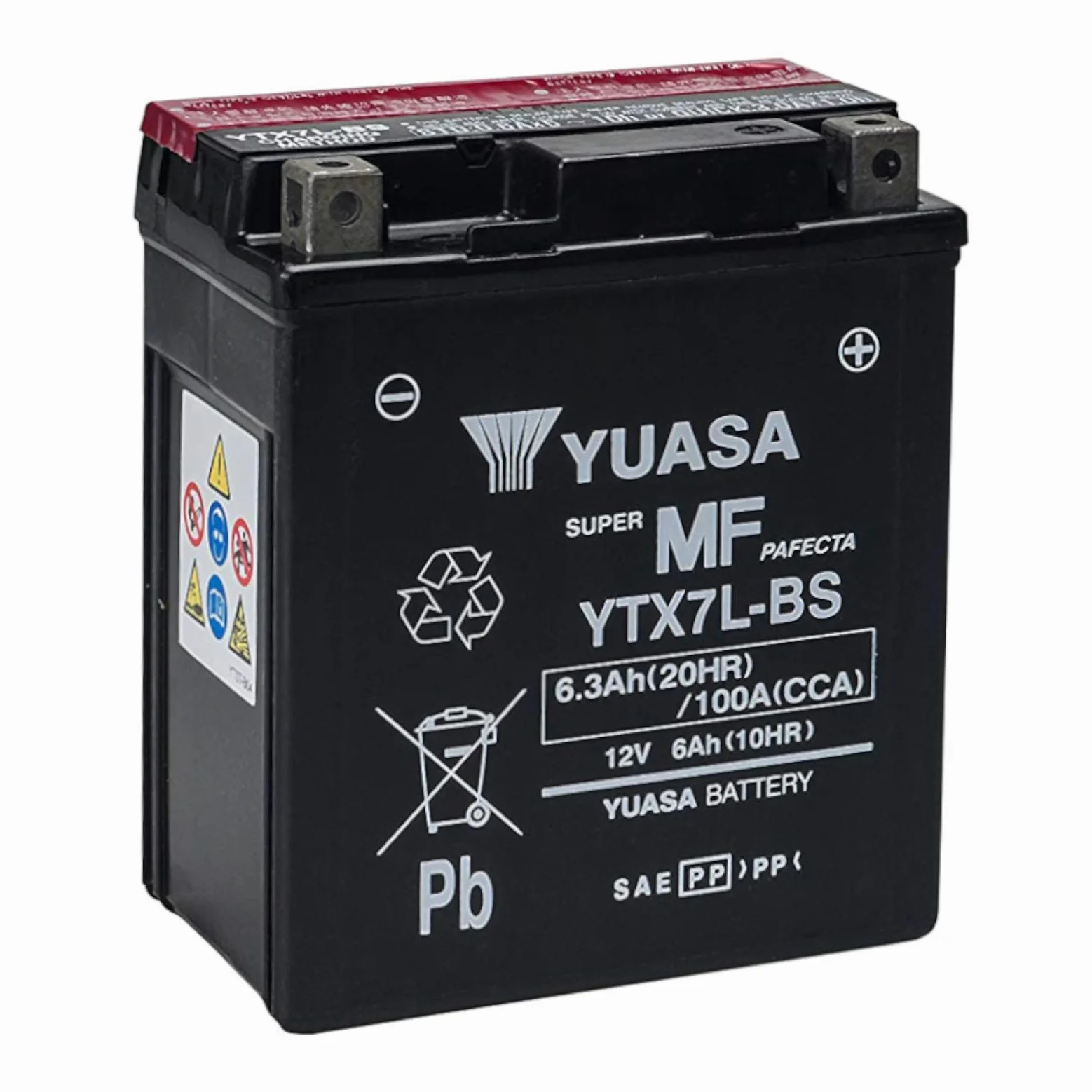 Batteria sigillata Y uasa YTX7L-BS 12 V 6 Ah 100 CCA