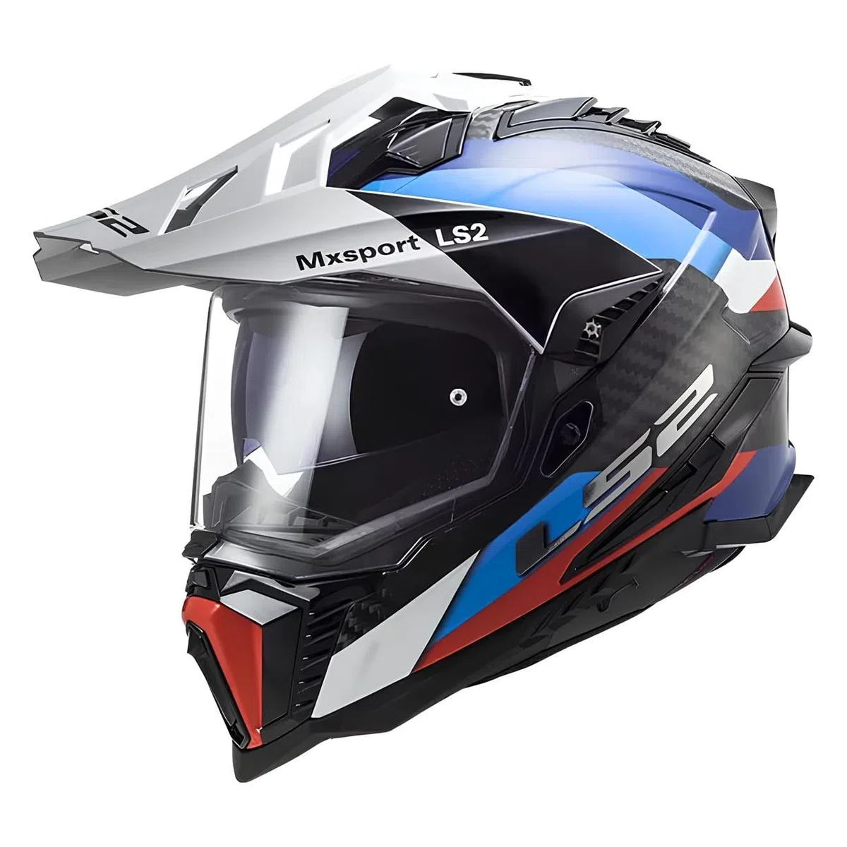 LS2, Casco Moto Cross EXPLORER CARBON FRONTIER Black Blue, M