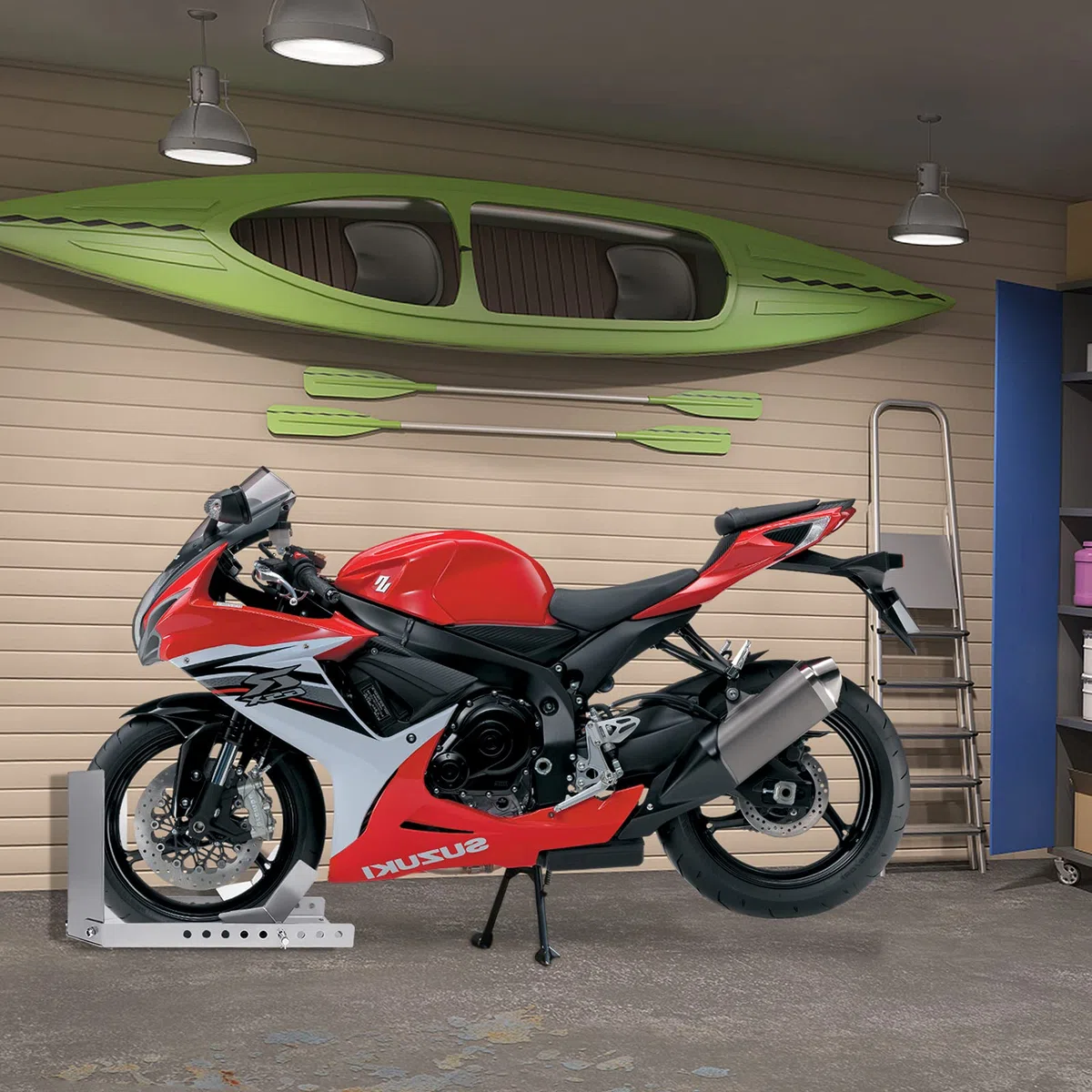 HENGMEI Supporto di carico per ruota anteriore per moto, per ruota da 60 a 145 cm di larghezza (2 pezzi)