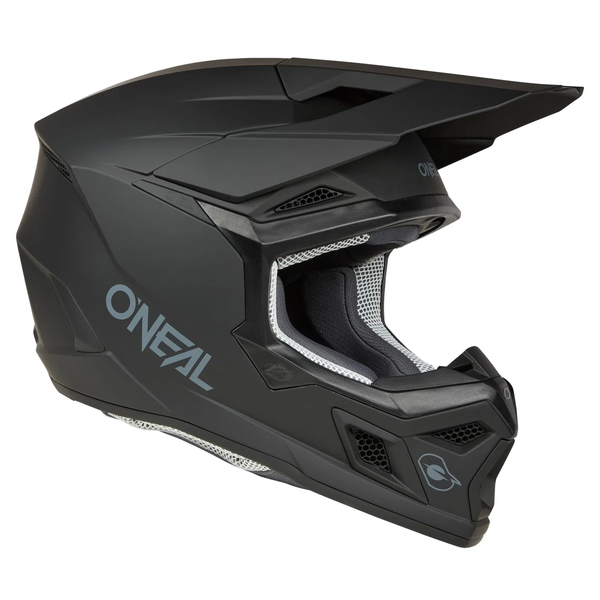 O'NEAL | Casco Motocross | MX Enduro | Calotta in ABS, standard di sicurezza ECE 22.06, aperture di ventilazione per un raffreddamento ottimale | Casco 3SRS SOLID V.24 | Adulti | Nero | Nero