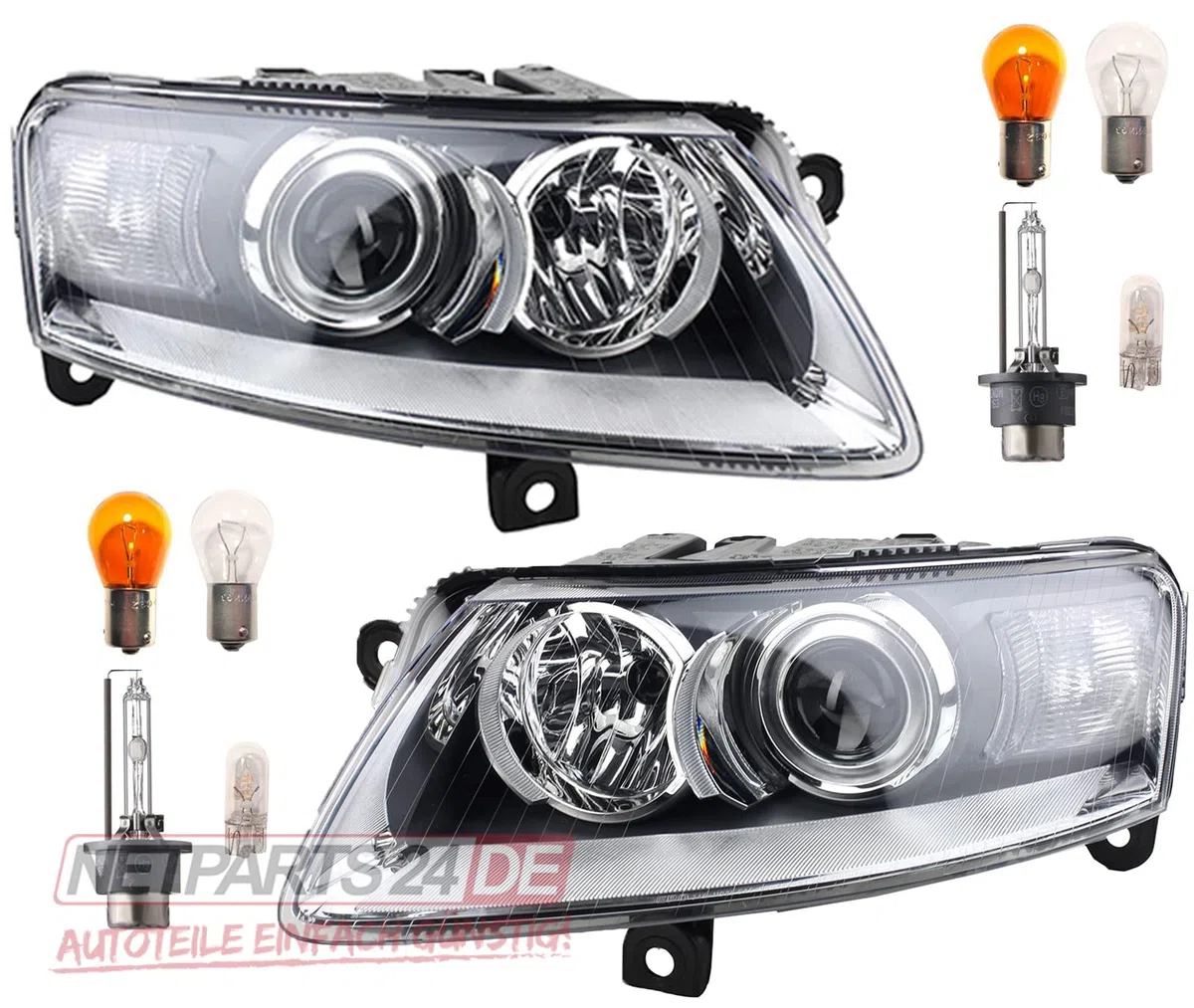 Fari anteriori allo xeno adatti per Audi A6 4F set D2S LR 04-08 + lampadina