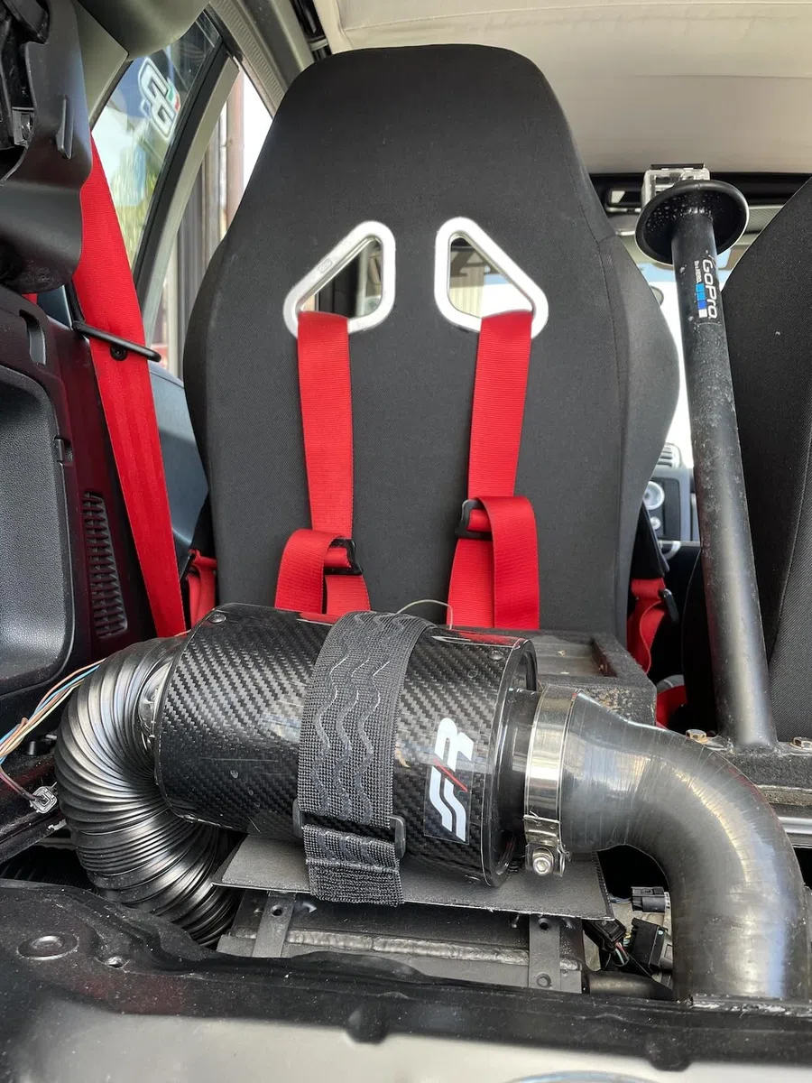 SIMONI RACING AB1 Airbox in Carbonio con Filtro a cono diametro tubo snodato da 76mm regolabile da 21cm a 82cm