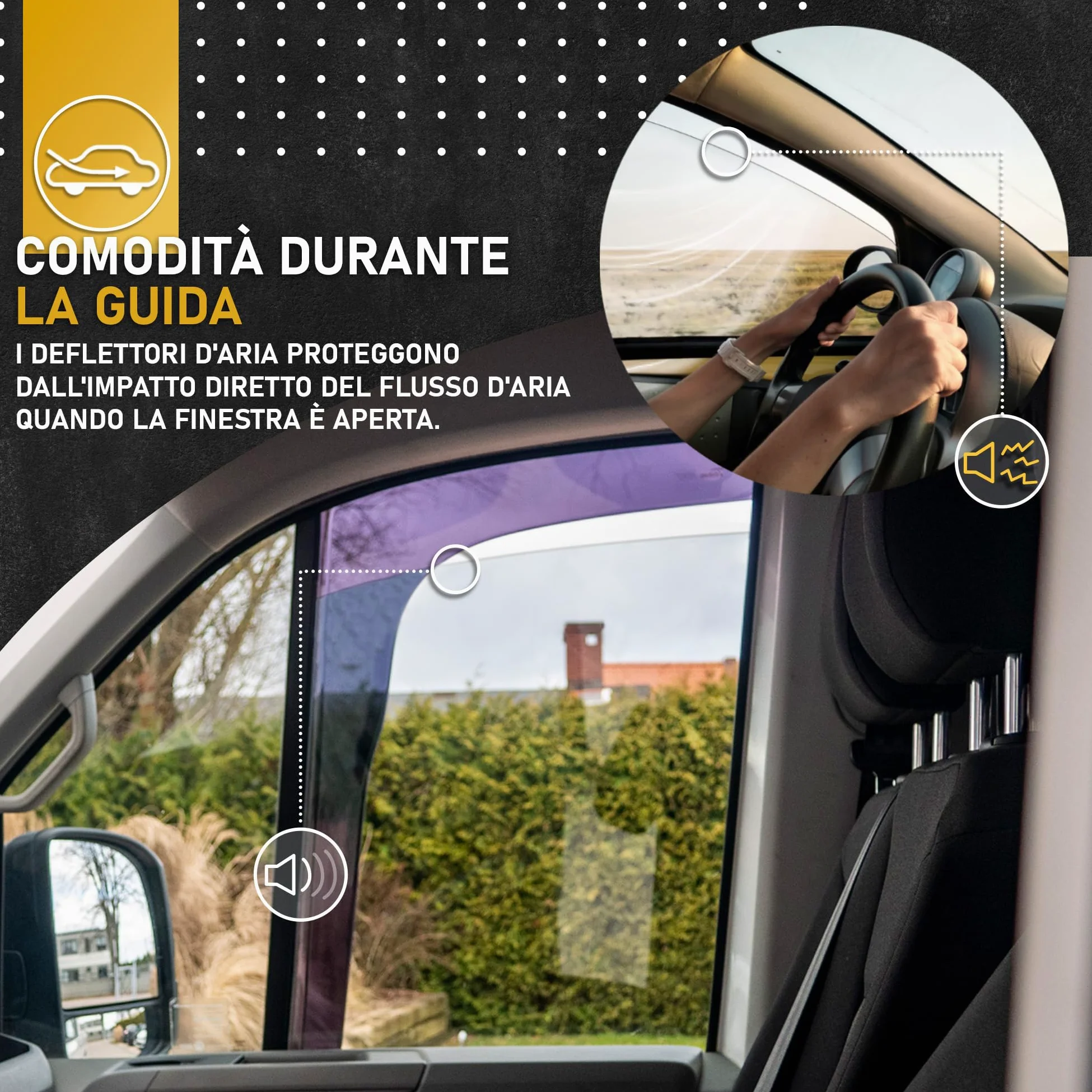 HEKO | Compatibile con Volvo FH Aero 2024+; Deflettori per Vetri Laterali; Anteriori; 2 pz; Deflettori d’Aria Antipioggia, Antiturbo, Oscurati, Aerodinamici; Installazione Rapida e Semplice
