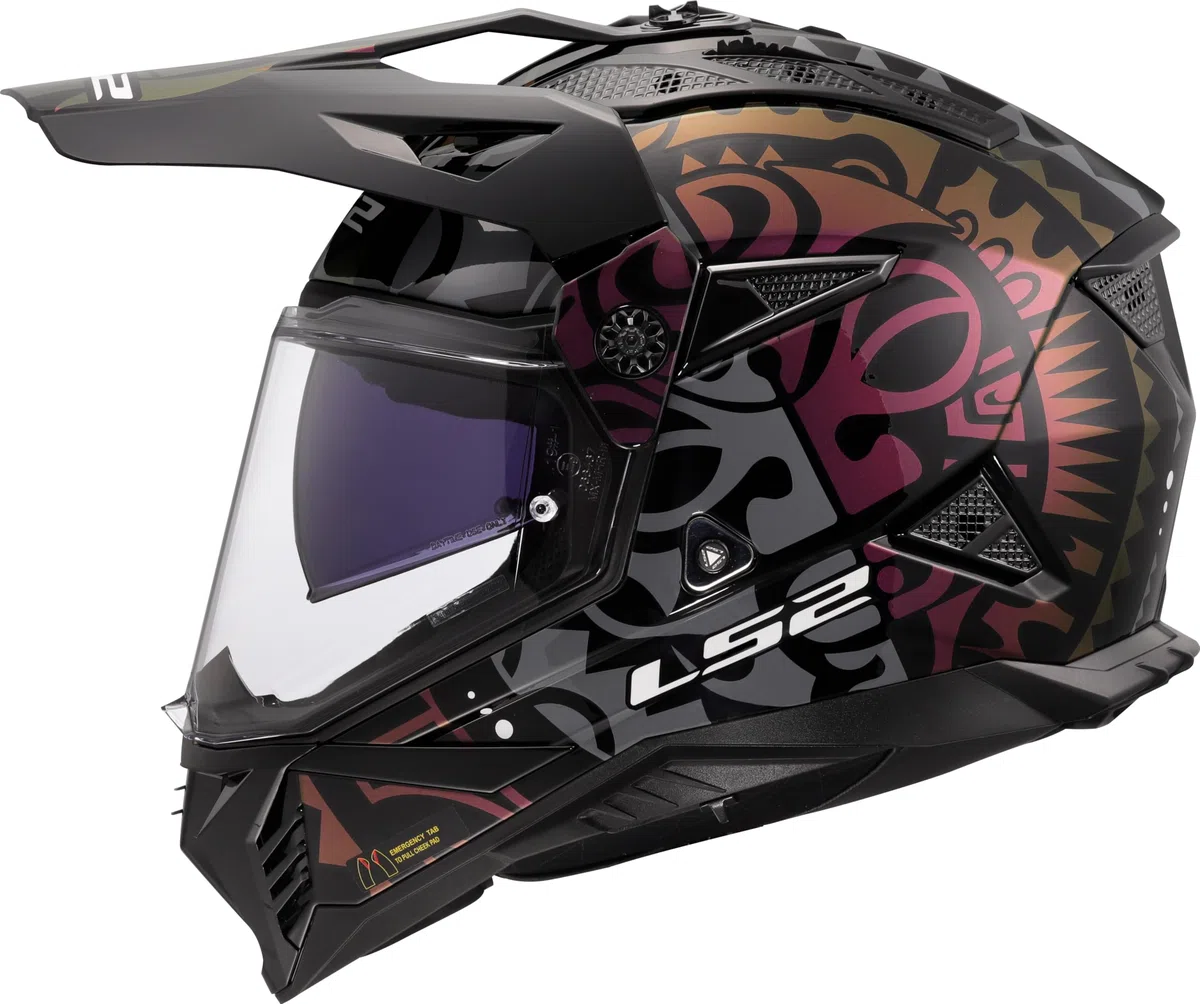 LS2, Casco Moto Cross PIONEER II RANGI Gloss Black, M