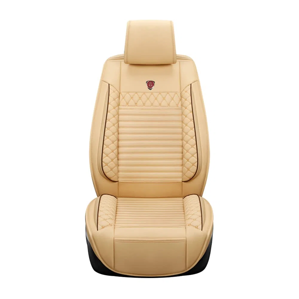 Coprisedili auto per tutte le stagioni, per Tiguan Limited, in similpelle, 5 posti, beige