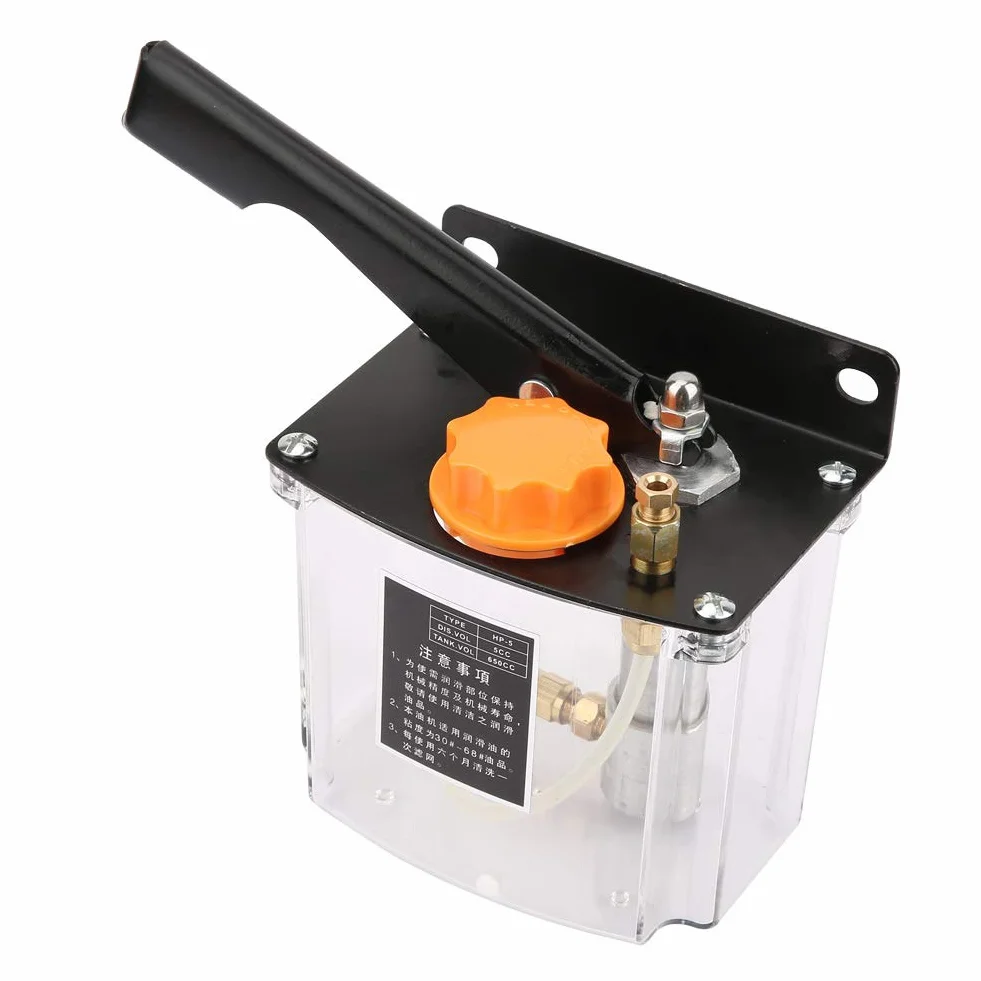 Pompa di lubrificazione manuale, pompa di lubrificazione a mano sinistra -5L 650CC per macchine utensili CNC, centro di lavoro, linea di produzione