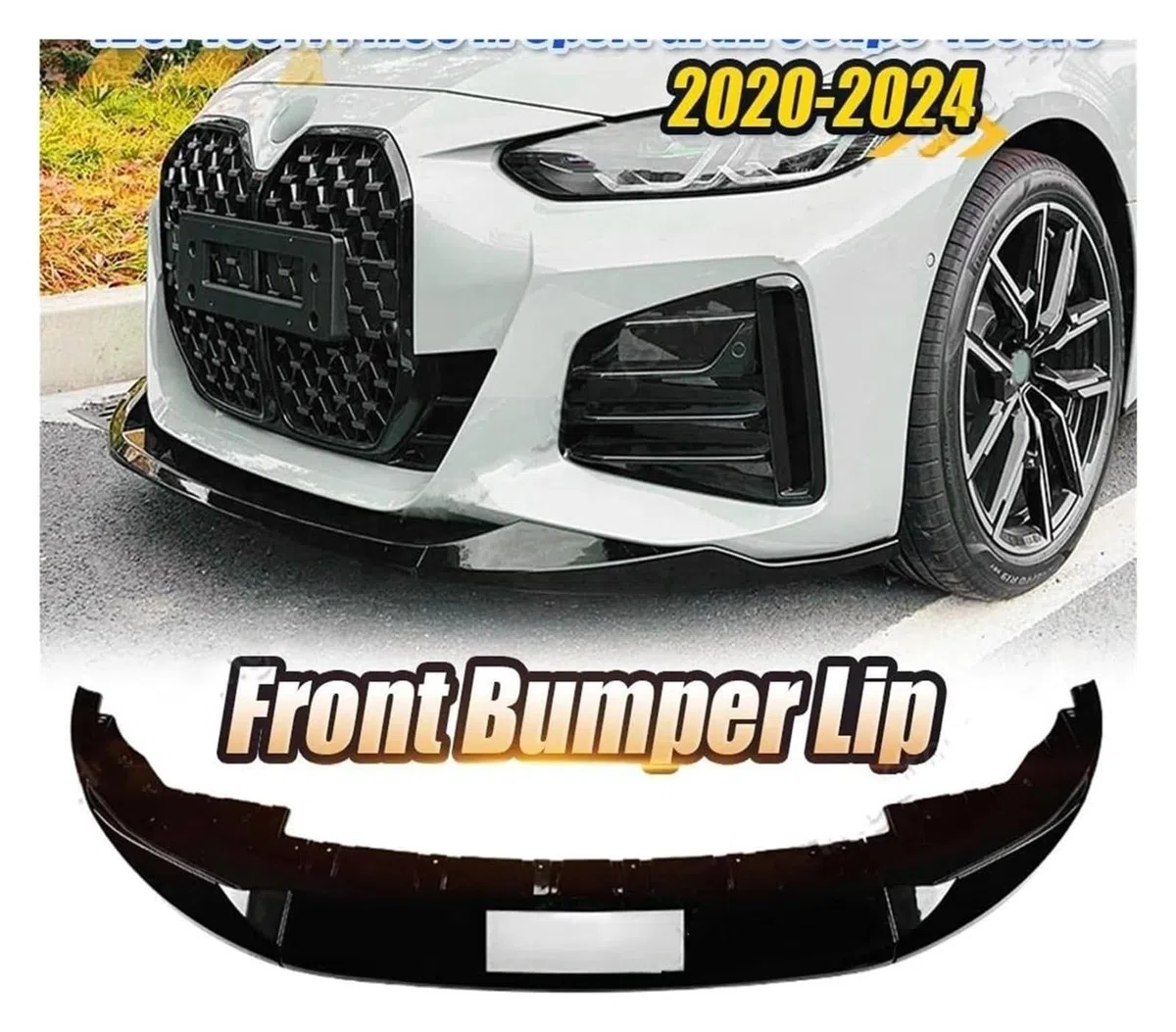 Labbro Anteriore Per BMW Serie 4 G24 G26 420i 430i I4 M50 Sport Gran Coupé 4 Porte G22 G23 M440i 2020-2024 Spoiler Paraurti Anteriore Splitter Lip Diffusore