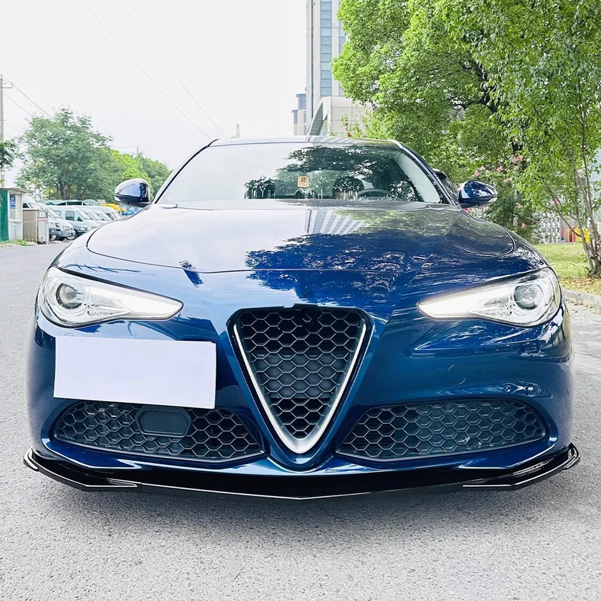 Spoiler paraurti anteriore per Alfa per Romeo per Giulia 952 2015-2024, lama di protezione inferiore per carrozzeria Kit spoiler anteriore(Nero lucido)