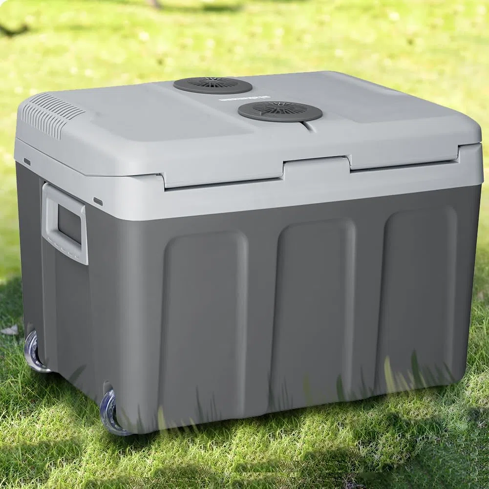 Frigorifero Elettrico Portatile per Auto da 40 Litri, Mini Frigo con Manico Ergonomico, Spina da 230V e 12V, Modalità Freddo e Caldo per Camion, Macchina, Barca, Campeggio, Camper