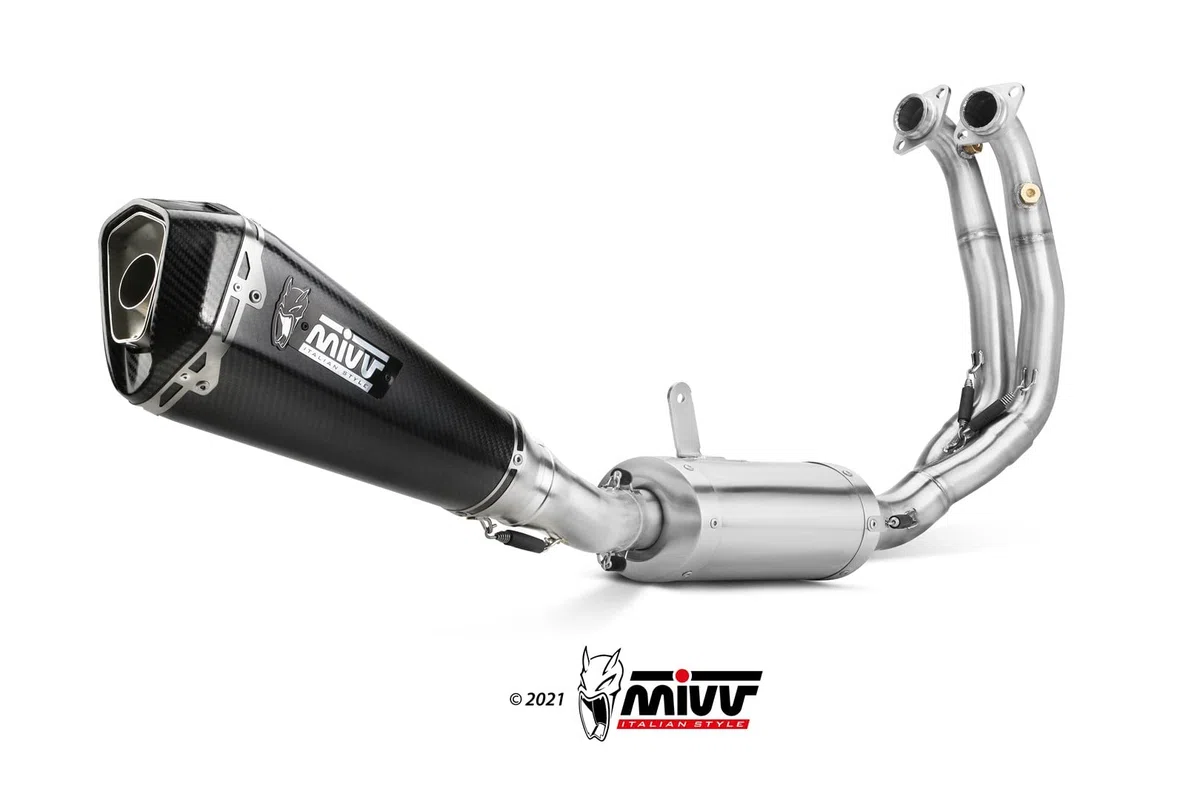 Scarico Mivv FULL SYSTEM 2x1 DELTA RACE CARBON ALTO Compatibile con APRILIA RS 660 2020 > 2021 Euro5