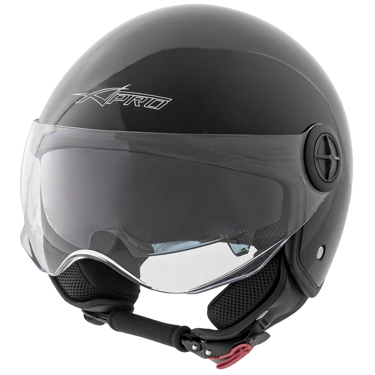 Casco Jet Moto Aperto Visiera Scooter Antigraffio Parasole ECE 22-06 Nero XL