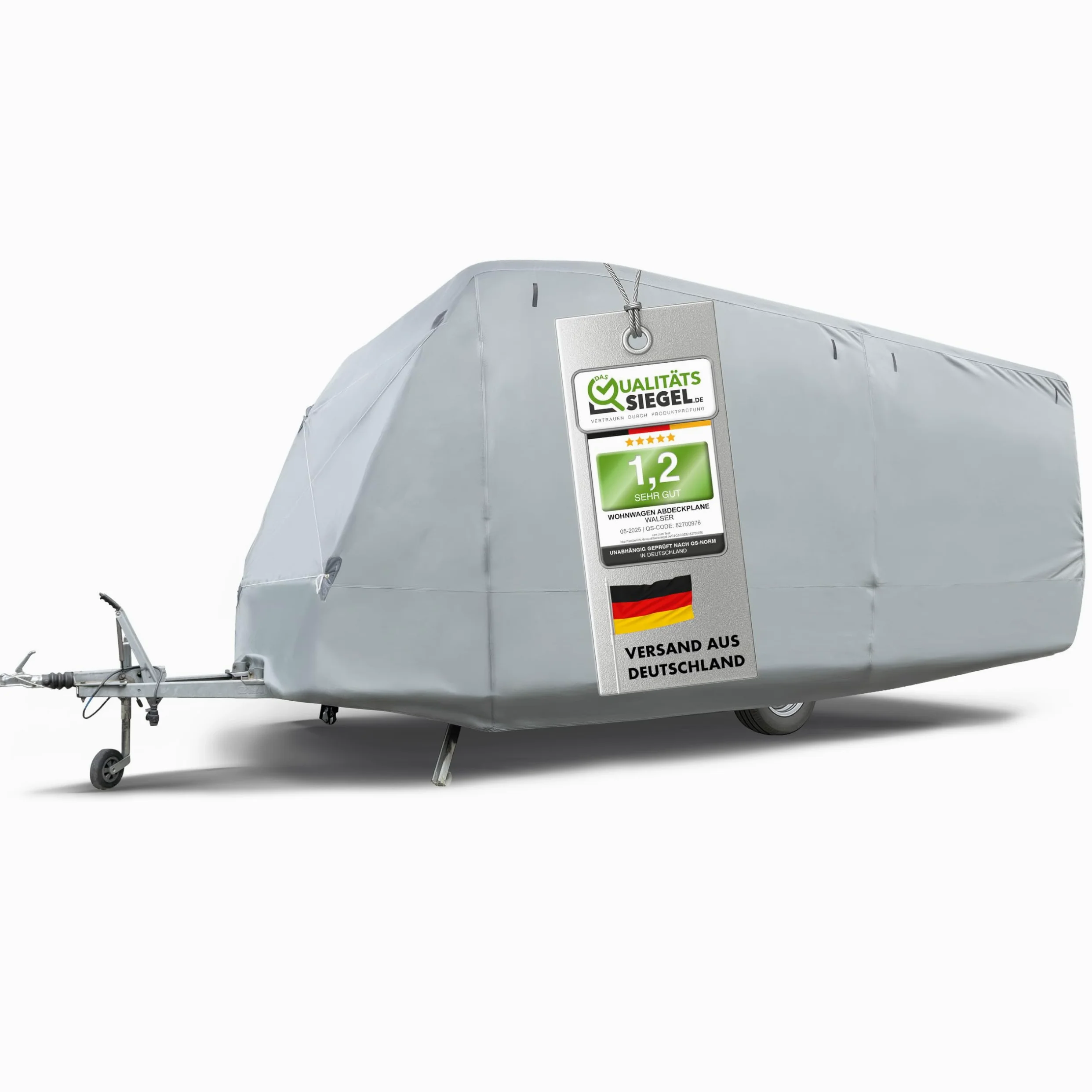 WALSER Premium Teli Copricaravan, Telo impermeabile per caravan, Copricaravan traspirante e resistente alle intemperie con protezione UV - Dimensioni 4: 550x250x220 cm