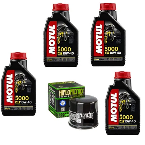 KIT TAGLIANDO FILTRO OLIO HIFLO + 4LT OLIO COMPATIBILE CON Suzuki GSR 600 2006 2010