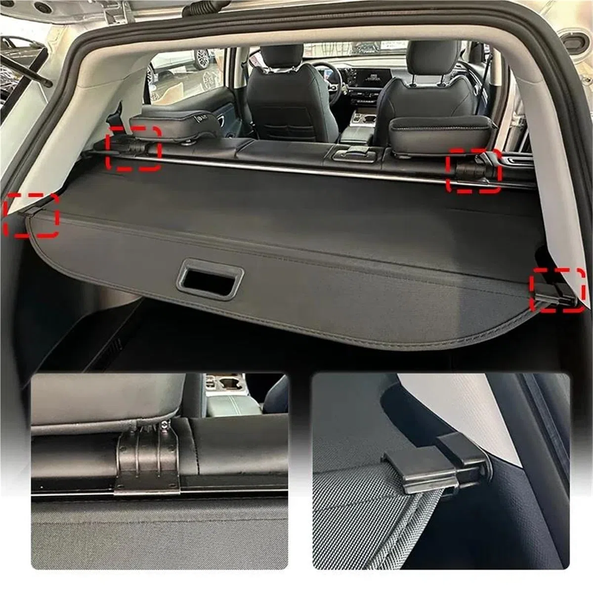 Generico Copertura Bagagliaio per Toyota per Yaris per Cross 2023 Copertura del Bagagliaio Retrattile Portapacchi Protezione Impermeabile per La Privacy Copertura del Bagagliaio(B,Canvas)