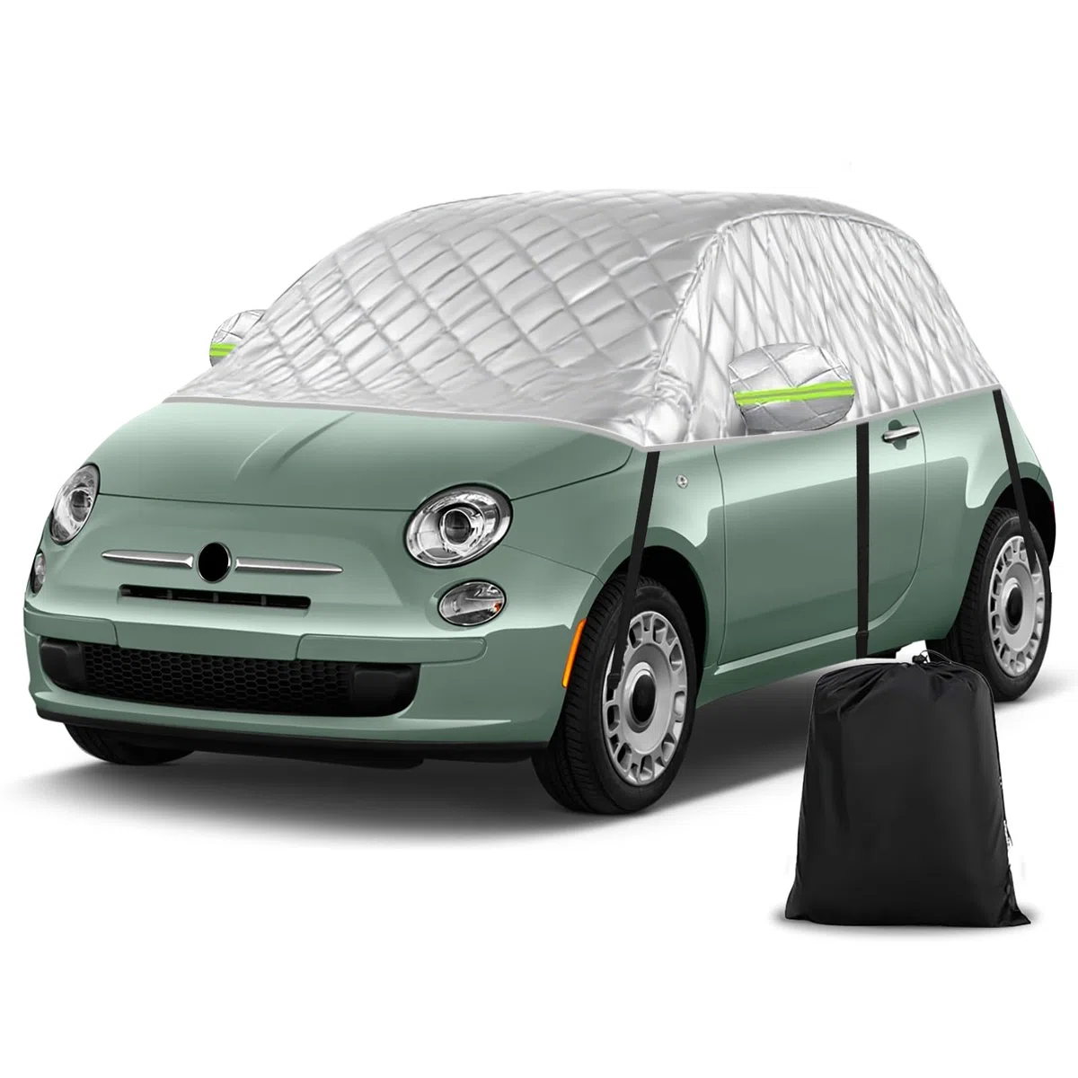 Mezza Copertura Portellone Universale 300X150X49cm, Perfetta Vestibilità Addensata per Metà Garage impermeabile Sostituzione per Fiat 500/Abarth 595, per Up/Seat MII, Antigrandine e Antineve