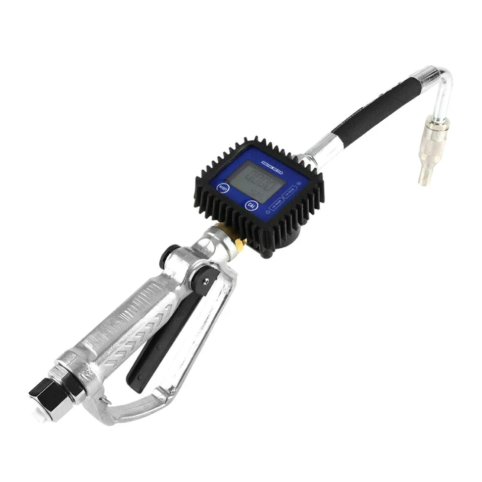 Display digitale contatore olio pistola a spruzzo carburante misuratore di flusso lubrificante olio pompa carburante valvola di controllo regolatore pneumatico con riempimento metro erogatore LCD a 5