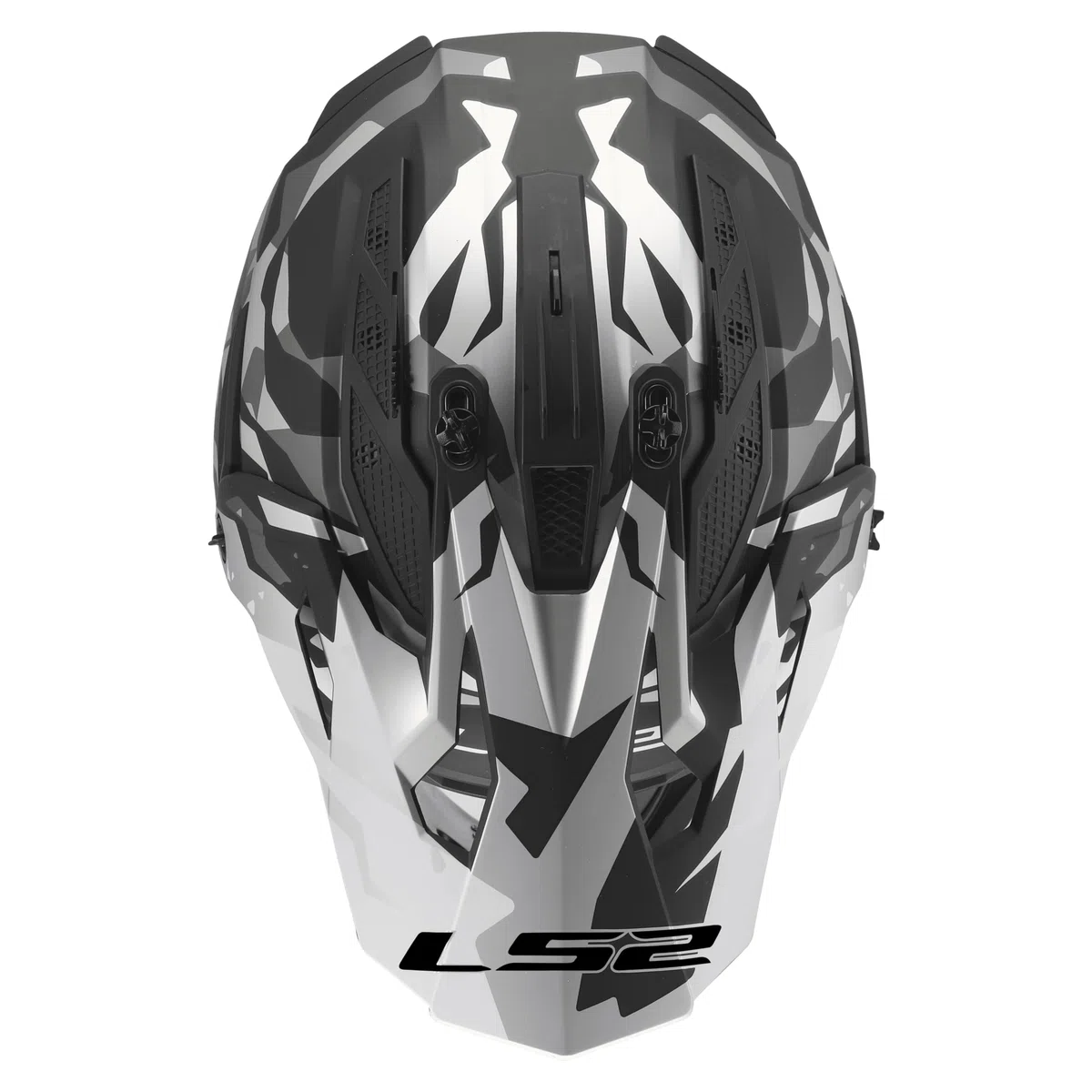 LS2, Casco Moto Cross FAST II GROTESK Black Grey, XS