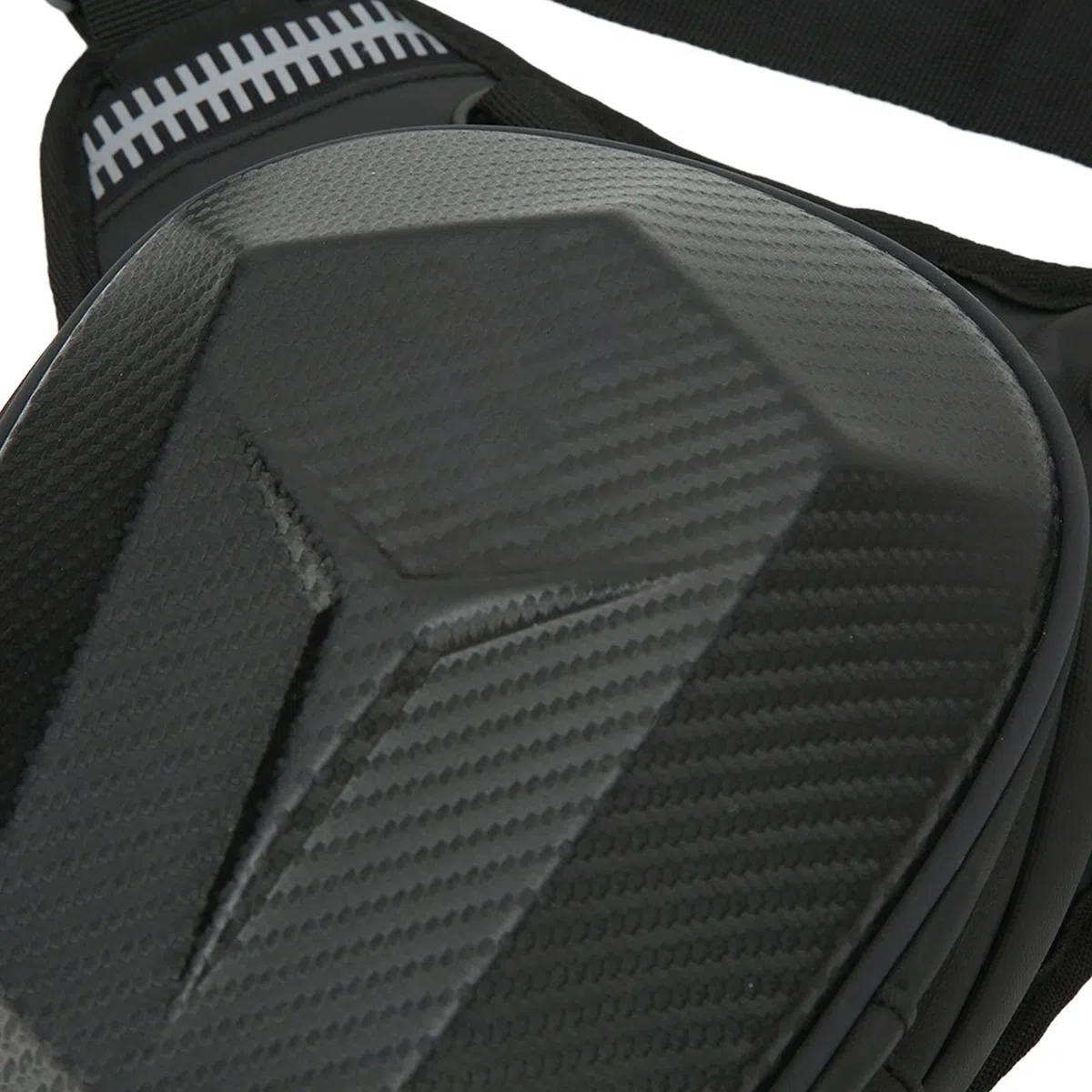 Borsa da Gamba da Viaggio per Escursionismo con Cerniera Riflettente per Motocicletta Multiuso Impermeabile Aggiornata (Fibra di carbonio)