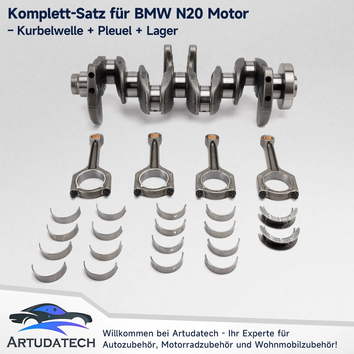N20 Kit Albero Motore Crankshaft Biella e Cuscinetti per BMW 320i 328i 528i 2.0L Motore – Albero Motore, Biella, Cuscinetti 11217640165 11247624616