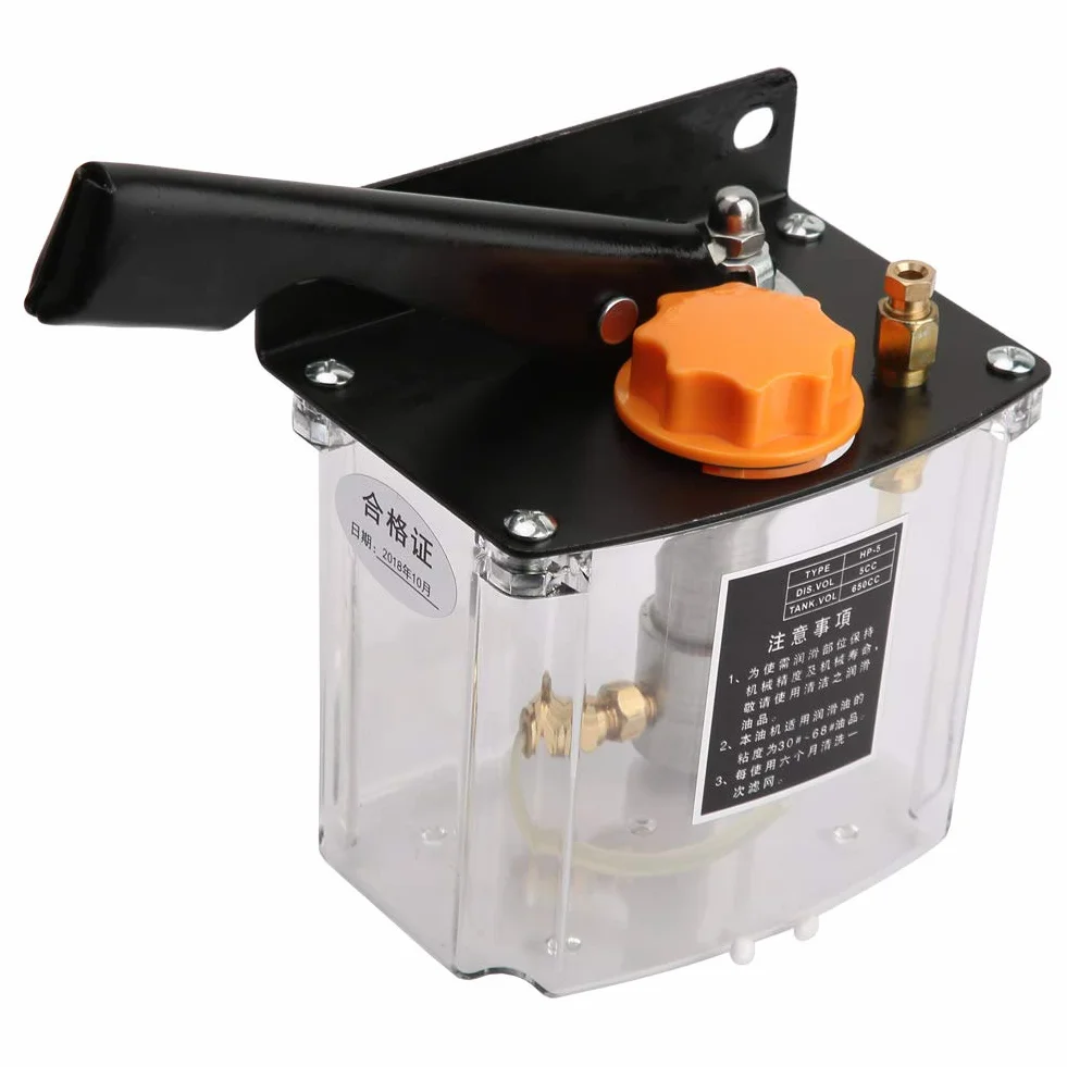 Pompa di lubrificazione manuale, pompa di lubrificazione a mano sinistra -5L 650CC per macchine utensili CNC, centro di lavoro, linea di produzione