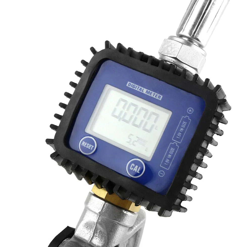 Display digitale contatore olio pistola a spruzzo carburante misuratore di flusso lubrificante olio pompa carburante valvola di controllo regolatore pneumatico con riempimento metro erogatore LCD a 5