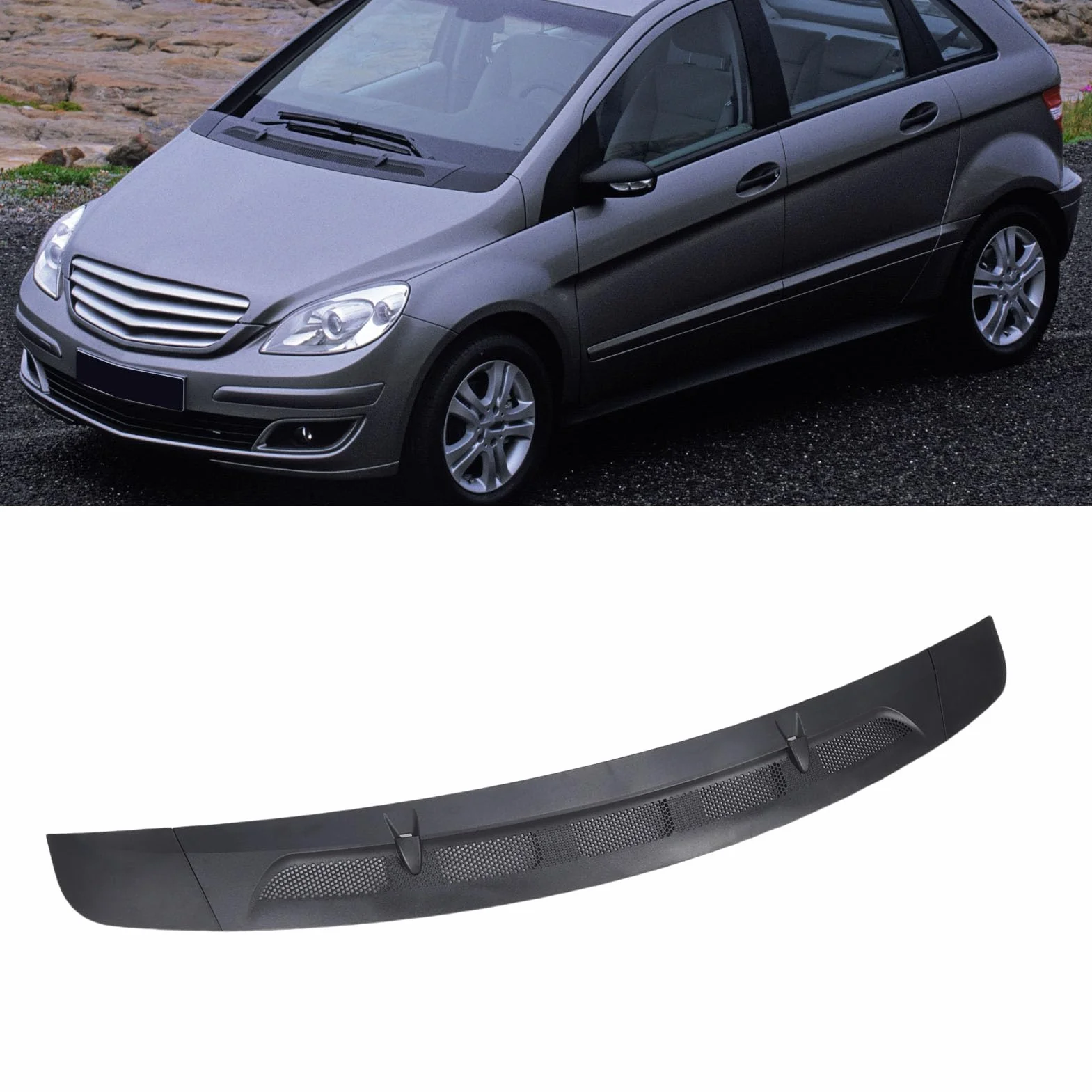 Fydun Set Griglia di Copertura della Presa D'aria del Cofano A1698300275 Scarico del Parabrezza Anteriore per Classe B W245