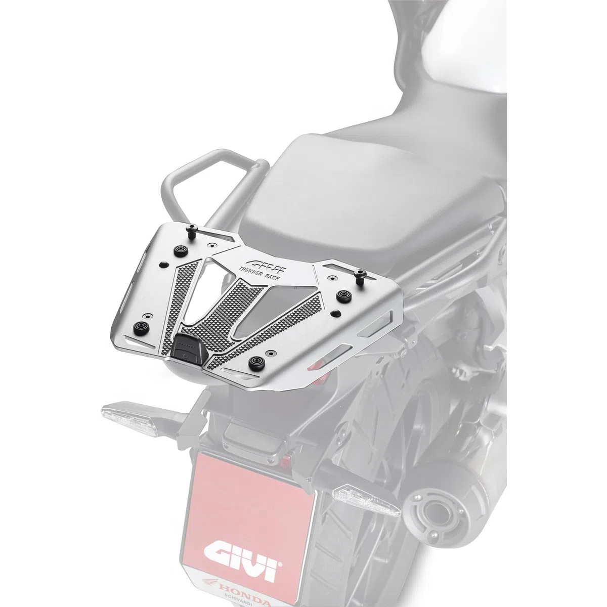 GIVI PIASTRA TREKKER RACK ALLUMINIO ANODIZZATO DA MONTARE