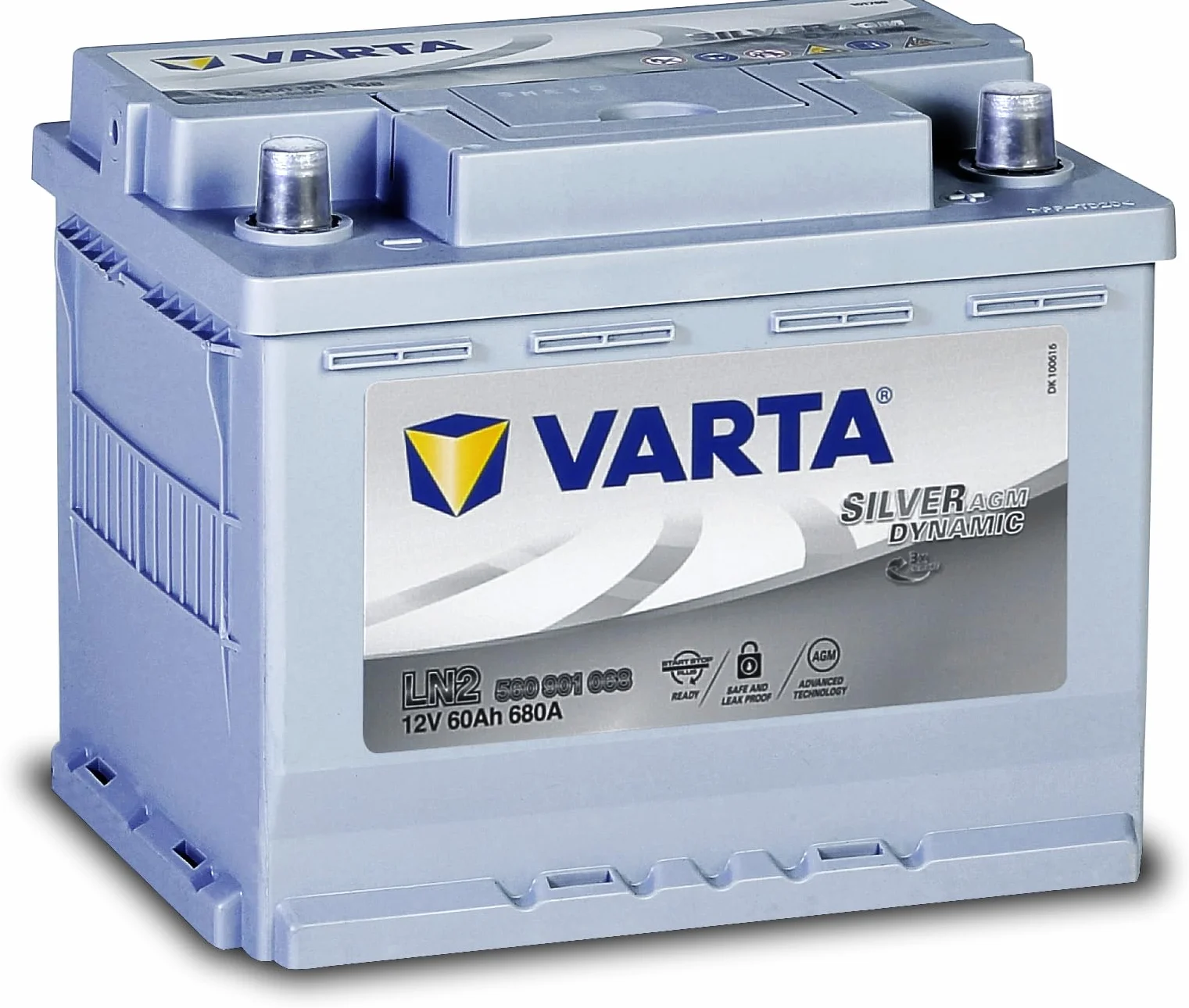 Varta 560901068D852 D52 AGM, Argento