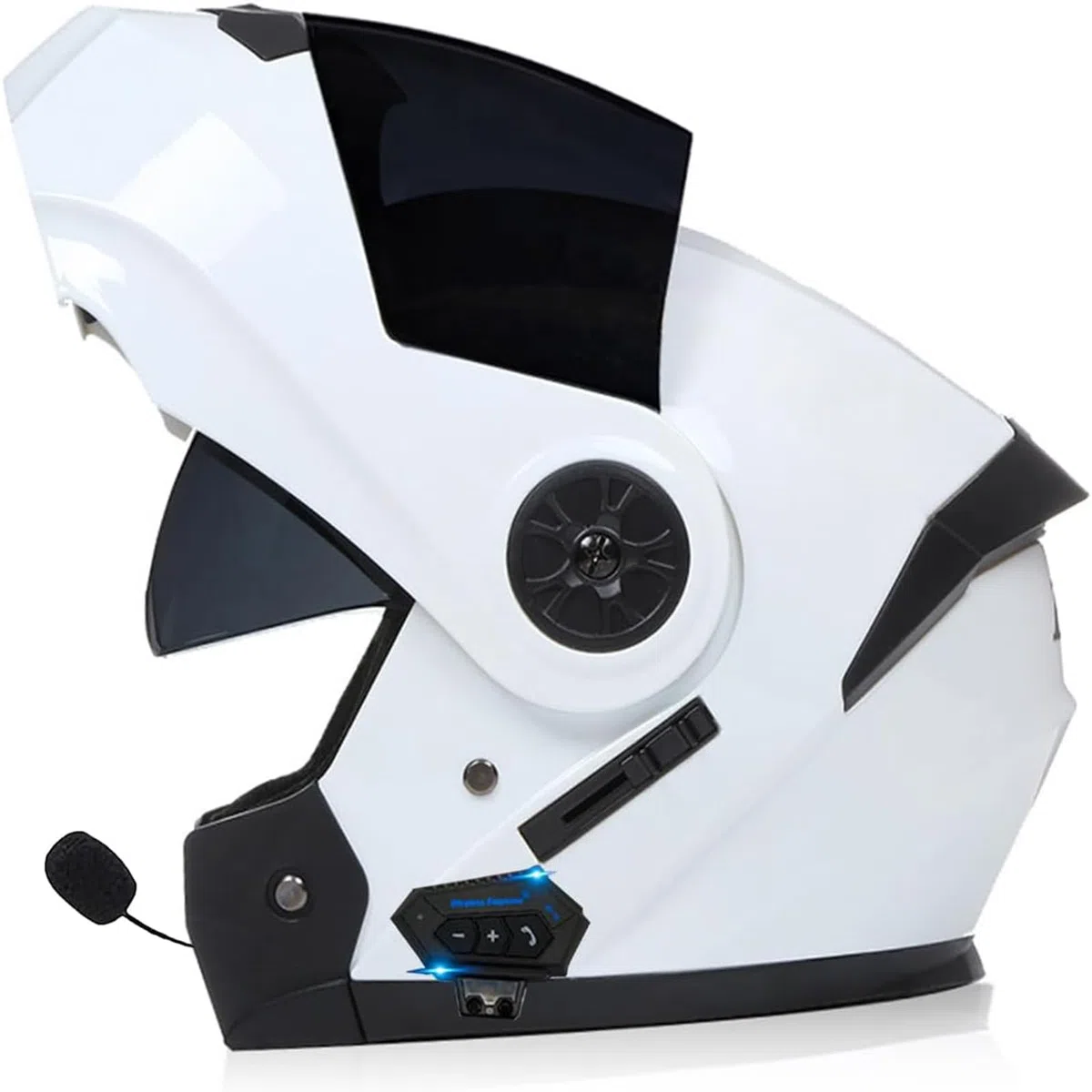 Casco Integrato Apribile con Interfono Casco Moto Modulare Bluetooth Caschi Modulari per Uomo Donna con Doppia Visiera Casco Integrale Casco Crash Omologati ECE