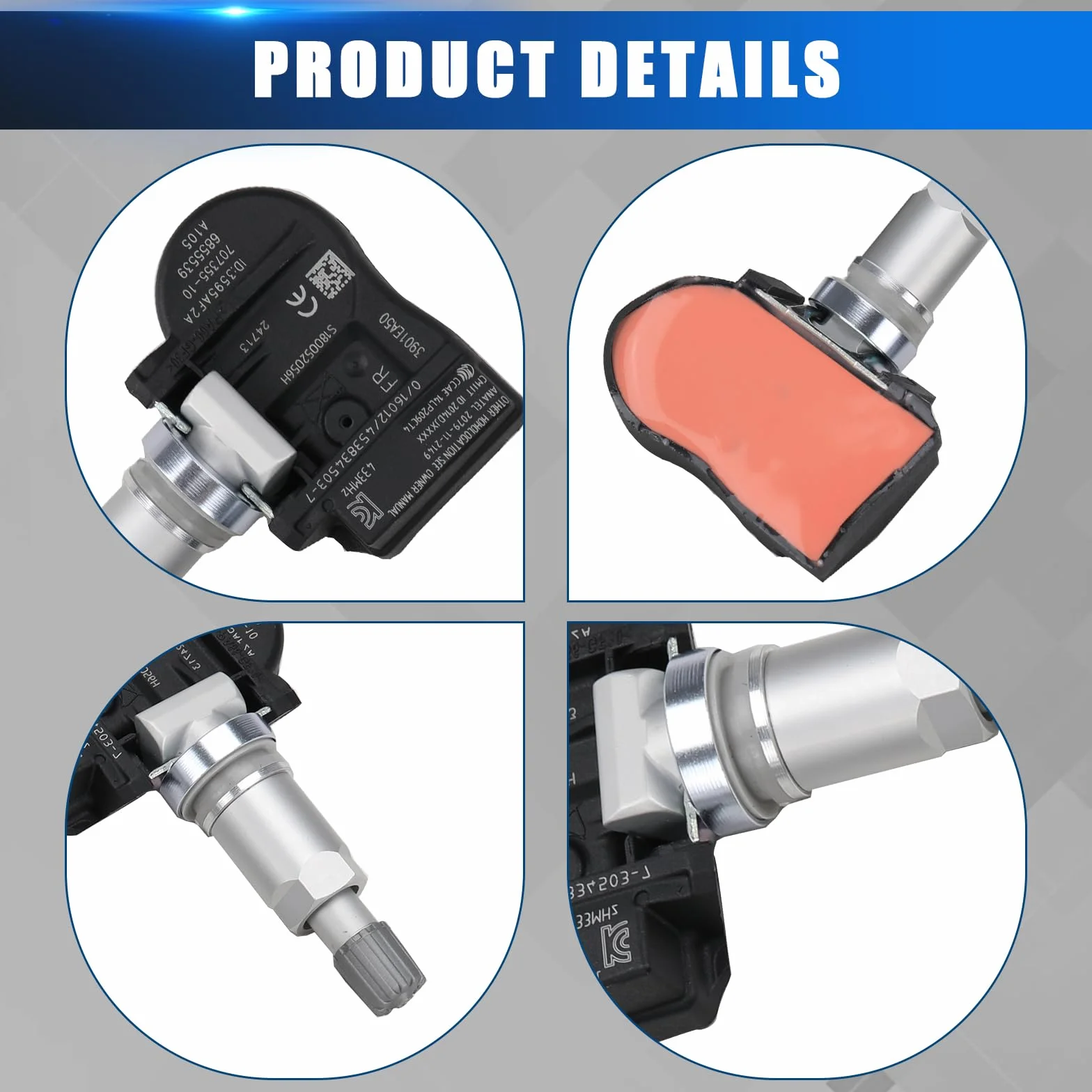 4 x Sensore di Pressione dei Pneumatici F20, per BMW Serie 1 3 4 M3 F20 F21 F22 F23 F87 F45 F30 F31 F32 F33 F34 F36 i3 i8 X1 X2 X5 X6 36106881890 36106856209