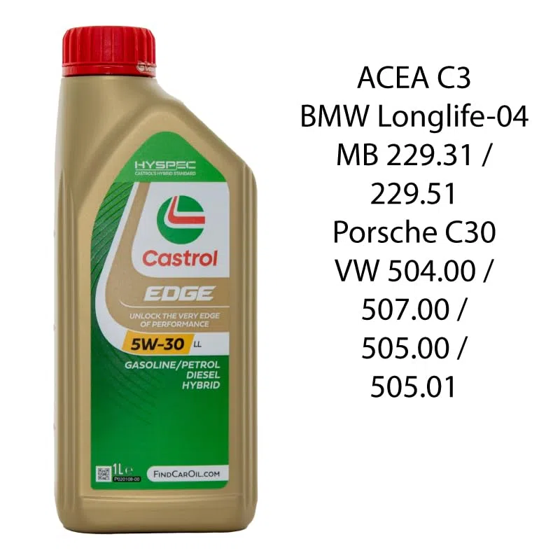 Kit tagliando 4 filtri + 5L olio Edge 5W30 per BMW Serie 3 E90 316D 318D 2004+