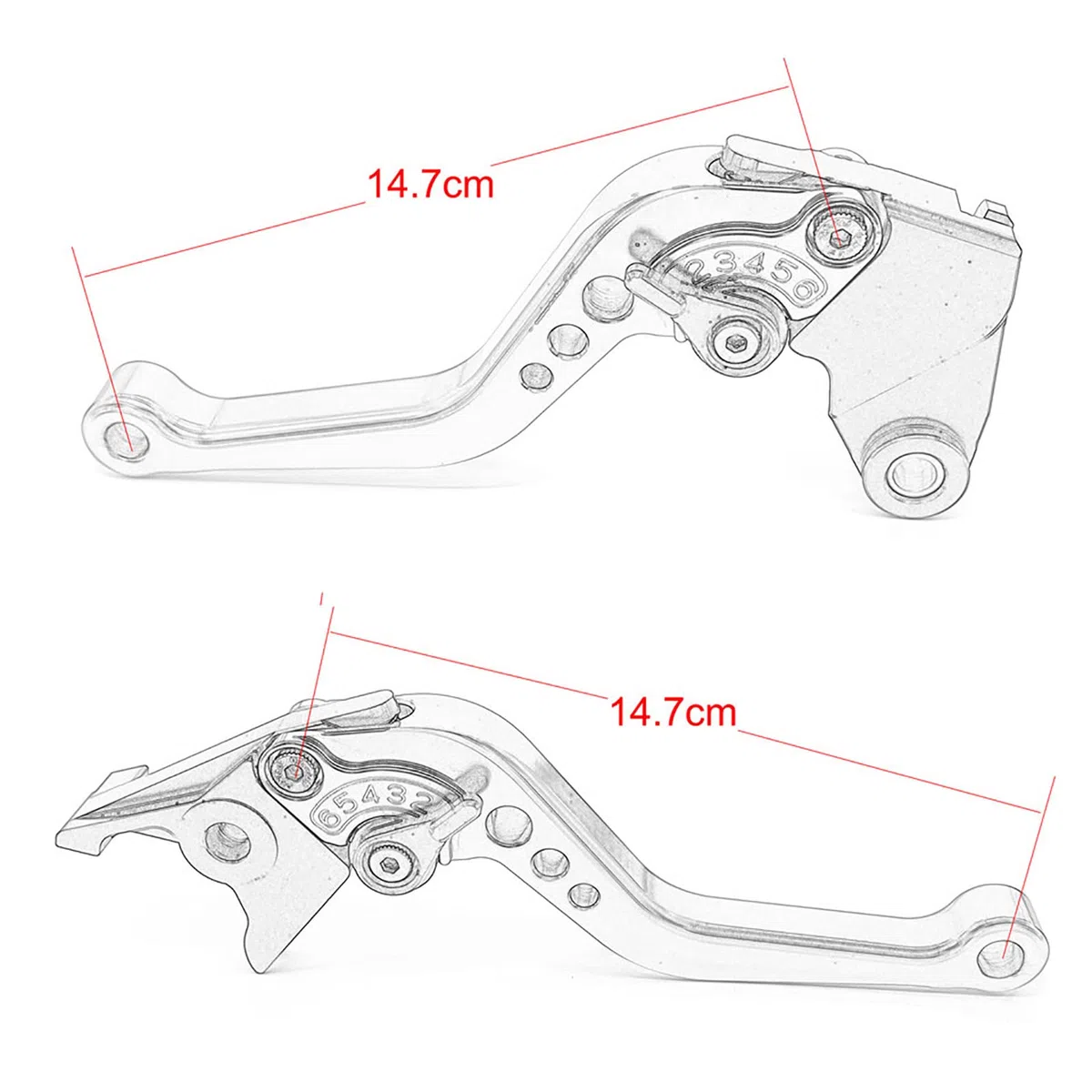 Accessori moto Leve freno frizione in alluminio per DUCATI MONSTER 696 695 620 400 796 S2R 800 (Nero)
