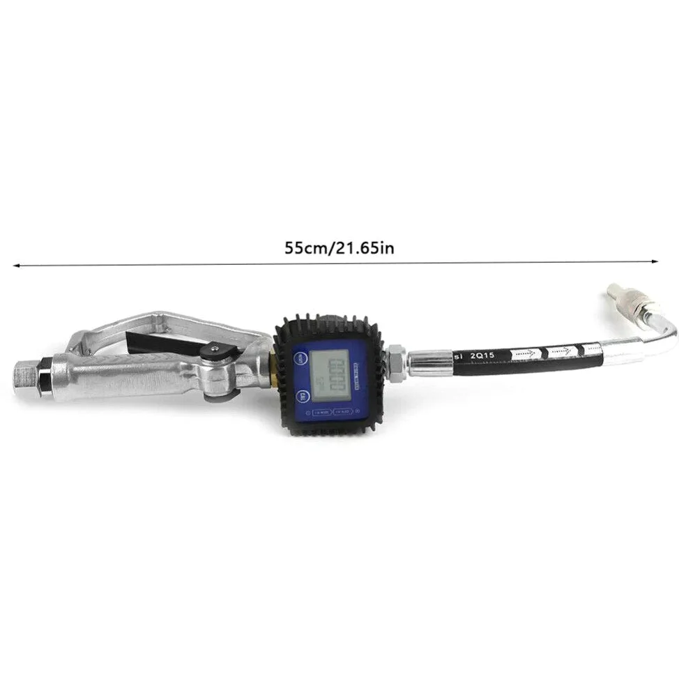 Display digitale contatore olio pistola a spruzzo carburante misuratore di flusso lubrificante olio pompa carburante valvola di controllo regolatore pneumatico con riempimento metro erogatore LCD a 5
