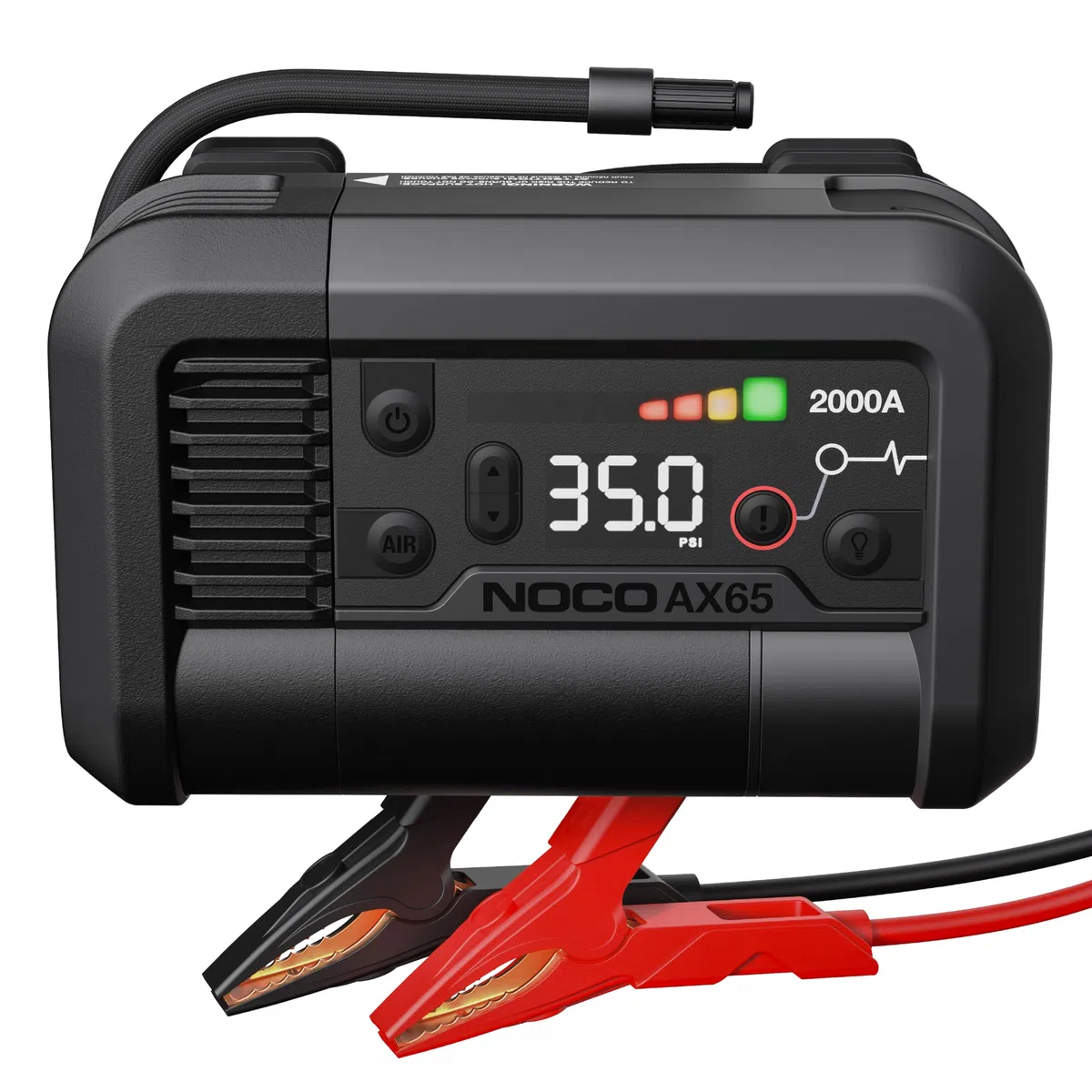 NOCO Boost+Air AX65: Avviatore 2000A con Compressore Gonfia Gomme – Avvia Motori Benzina 8.0L e Diesel 6.0L – Portata 67 SLPM, Gonfiaggio 0–40 PSI in 2 Minuti