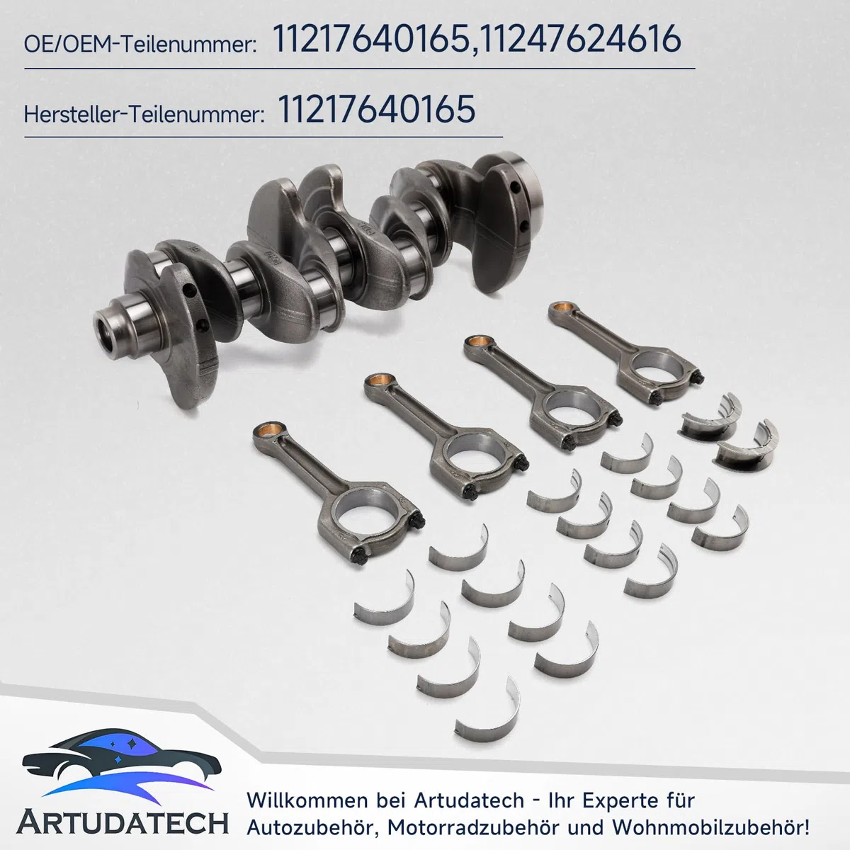 N20 Kit Albero Motore Crankshaft Biella e Cuscinetti per BMW 320i 328i 528i 2.0L Motore – Albero Motore, Biella, Cuscinetti 11217640165 11247624616