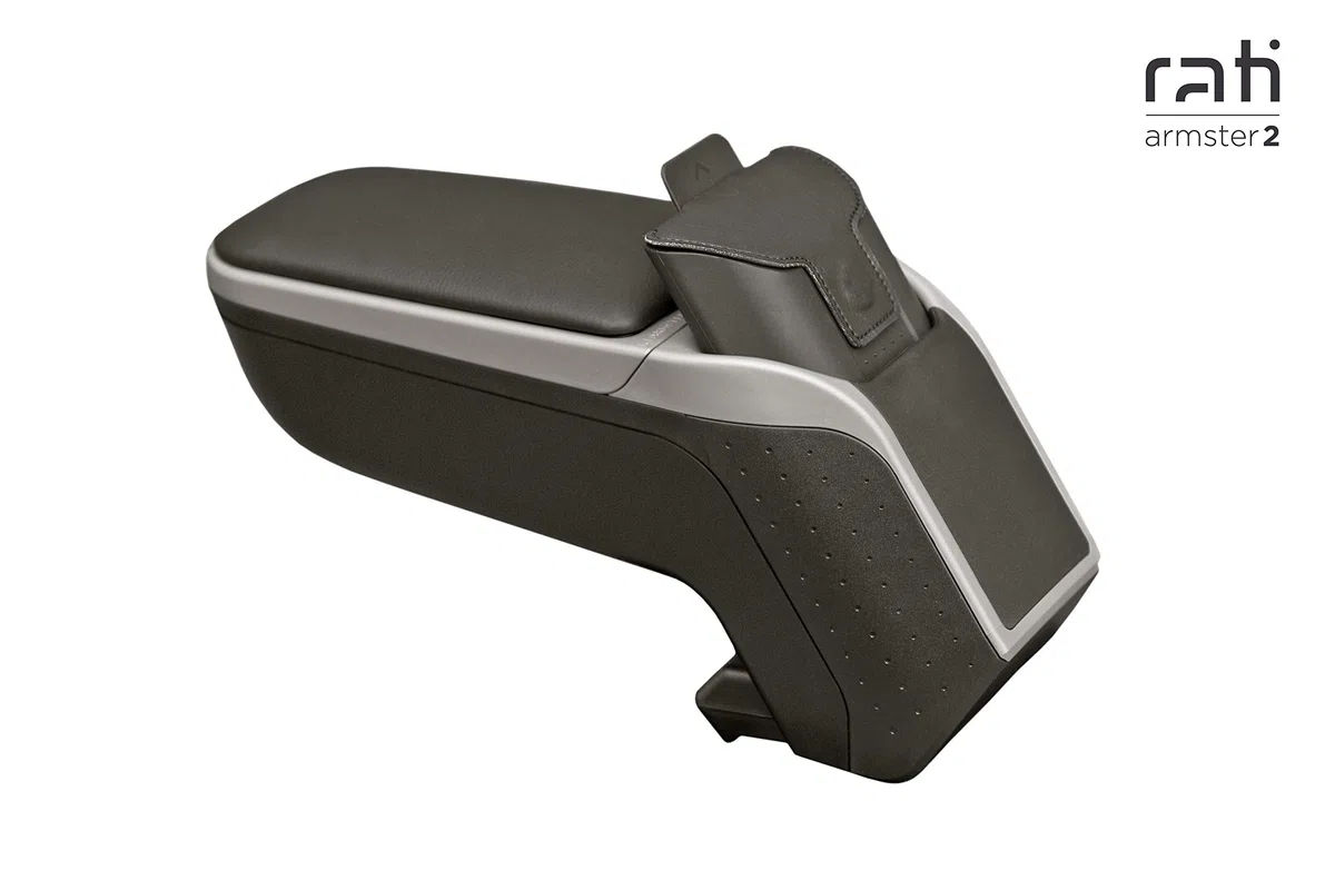 RATI ARMSTER 2 ARMREST COMPATIBILE CON CITROEN C3 AIRCROSS 2021- [VEGAN LEATHER, GRAY]