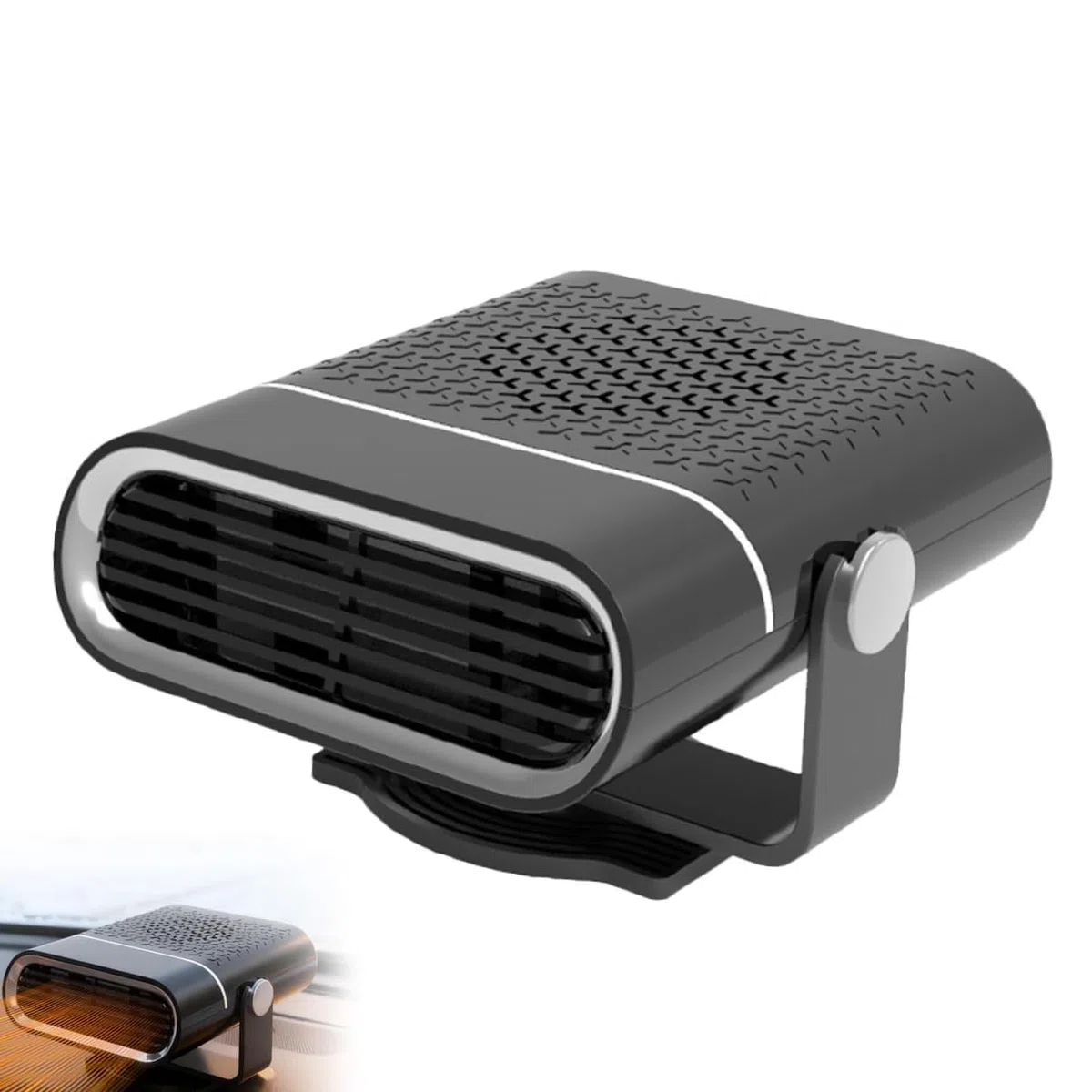 Riscaldatore per auto, kit sbrinatore portatile invernale per auto, 12 V, per parabrezza dell'auto che si collega all'accendisigari
