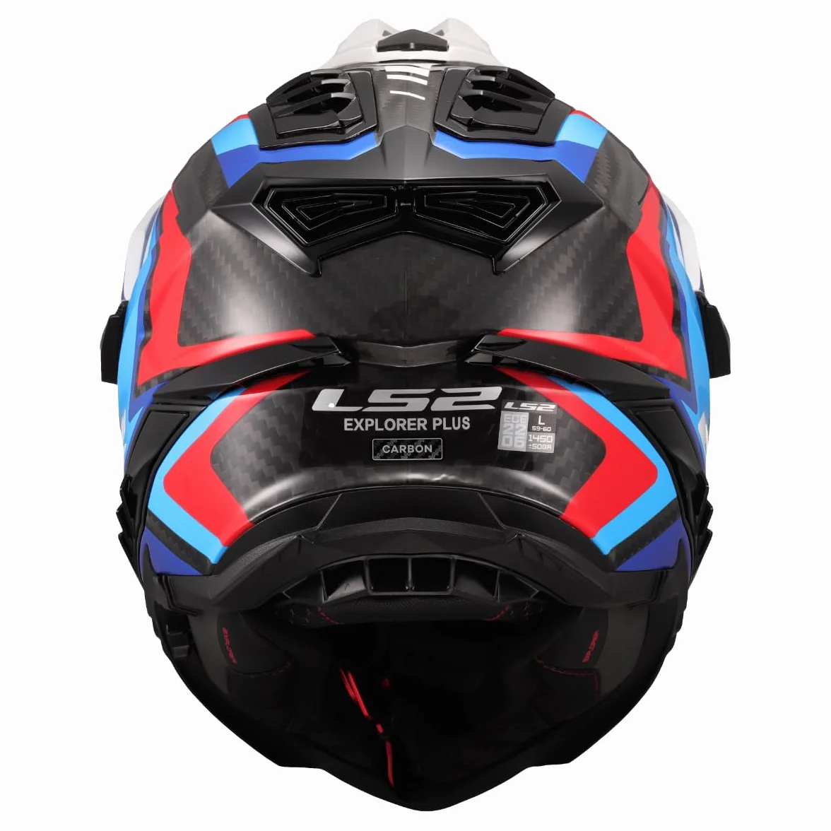 LS2, Casco Moto Cross EXPLORER CARBON FRONTIER II Gloss White Blue, XXL