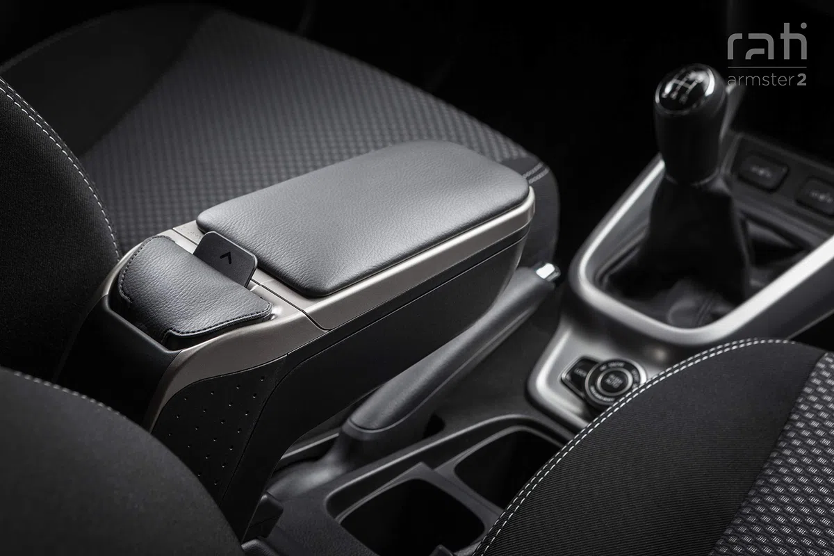 RATI ARMSTER 2 ARMREST COMPATIBILE CON CITROEN C3 AIRCROSS 2021- [VEGAN LEATHER, GRAY]