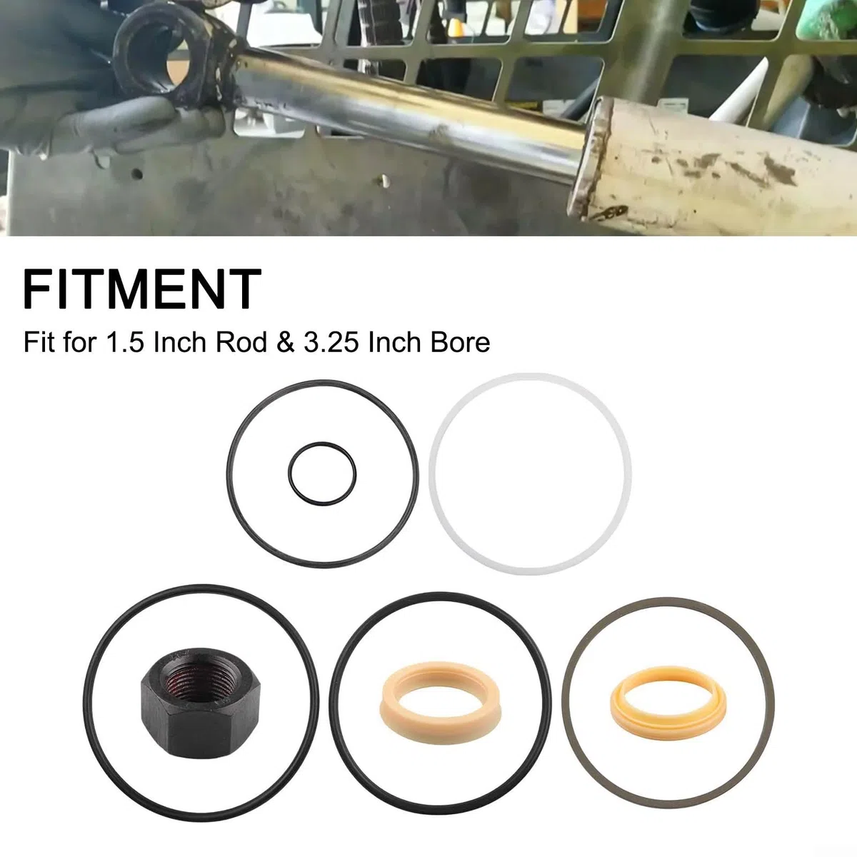 Per Bobcat Tilt Cilindro Seal Kit 743 751 753 853 843 Skid Steer Loader Modello Sostituzione Idraulico Re Parti di Tenuta 7135551 Componenti in Gomma Metallo